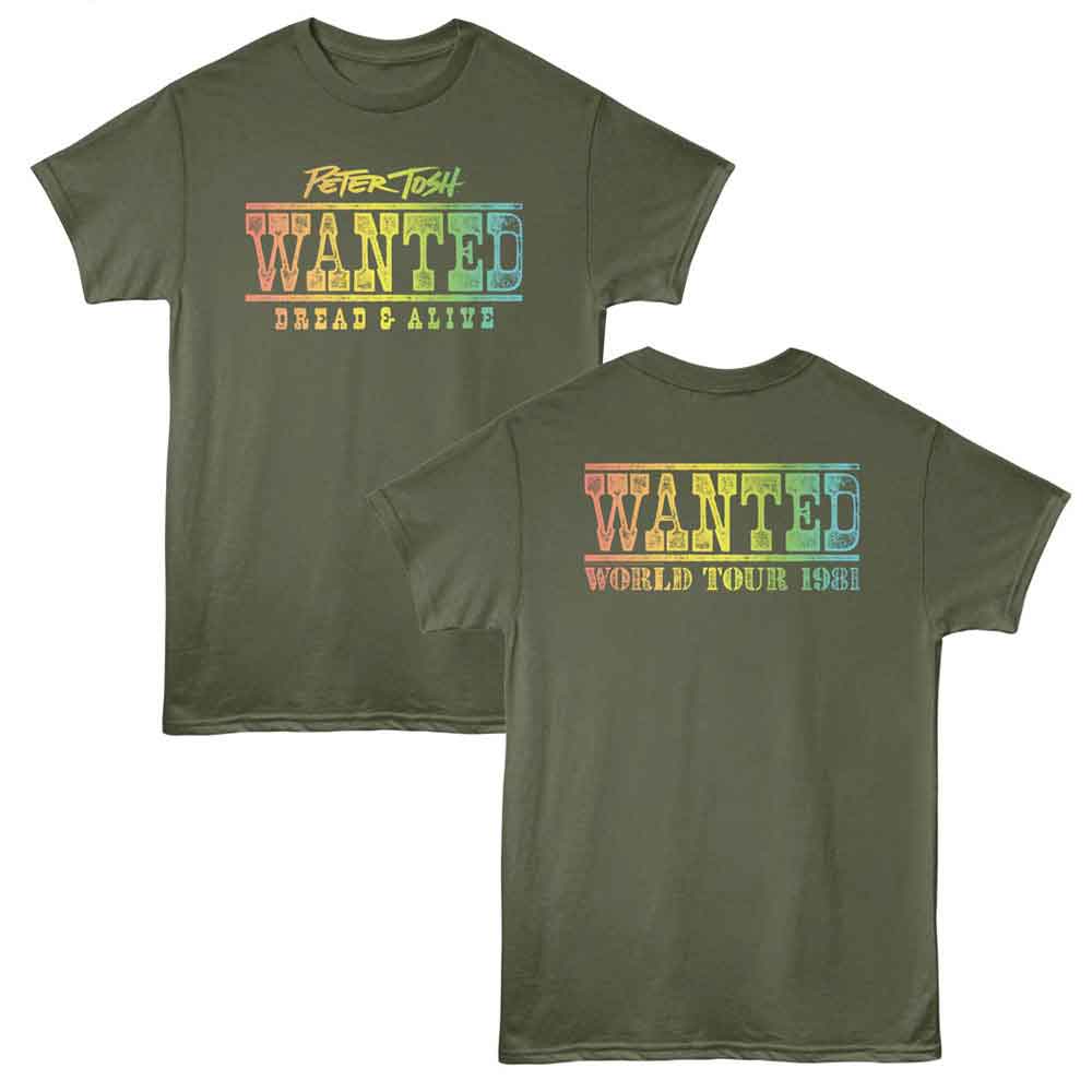 PETER TOSH - WANTED WORLD TOUR SHIRT