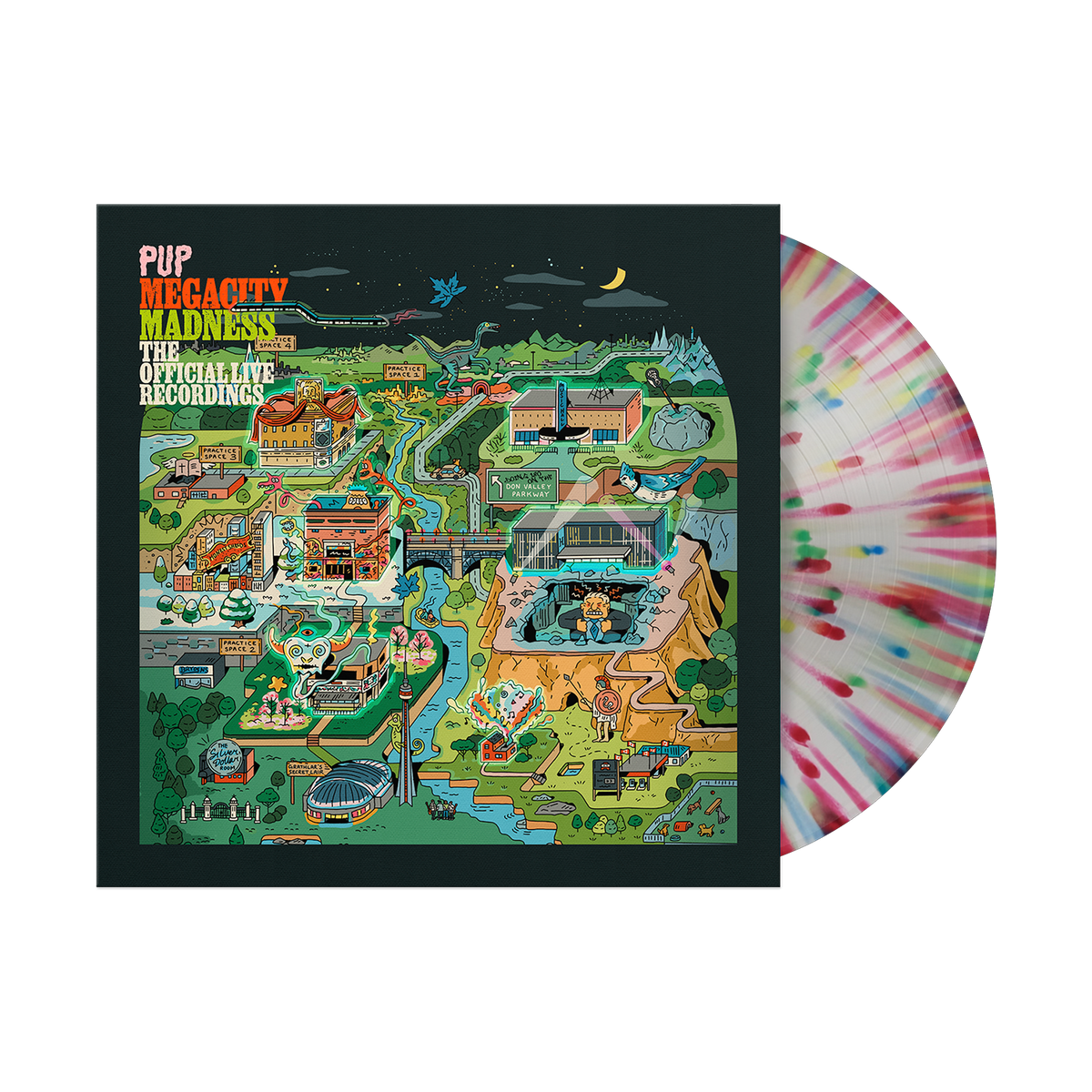 PUP 'MEGACITY MADNESS (THE OFFICIAL LIVE RECORDINGS)' LP - MULTICOLOR SPLATTER