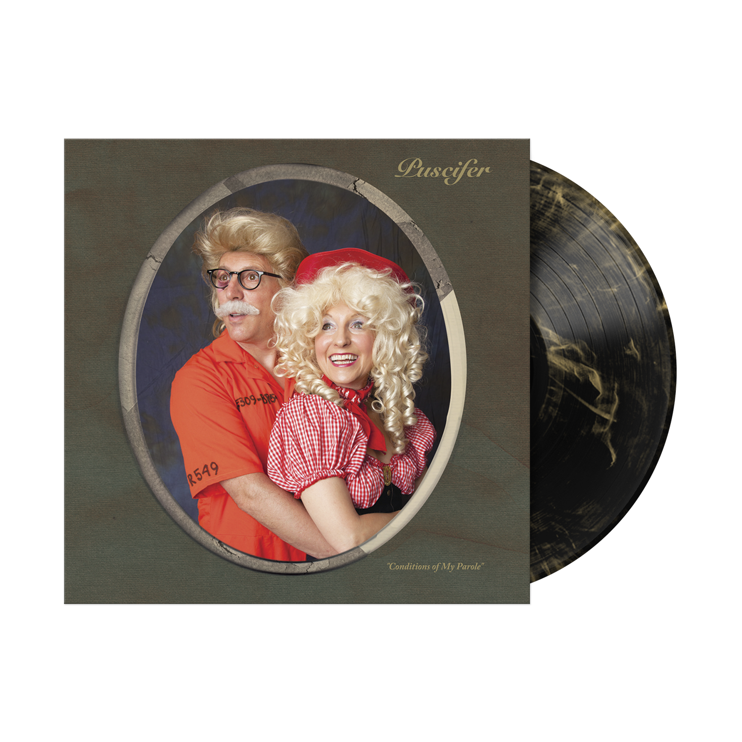 PUSCIFER ‘CONDITIONS OF MY PAROLE’ 2LP - EXCLUSIVE - LTD. 500 - BLACK/GOLD/SWIRL