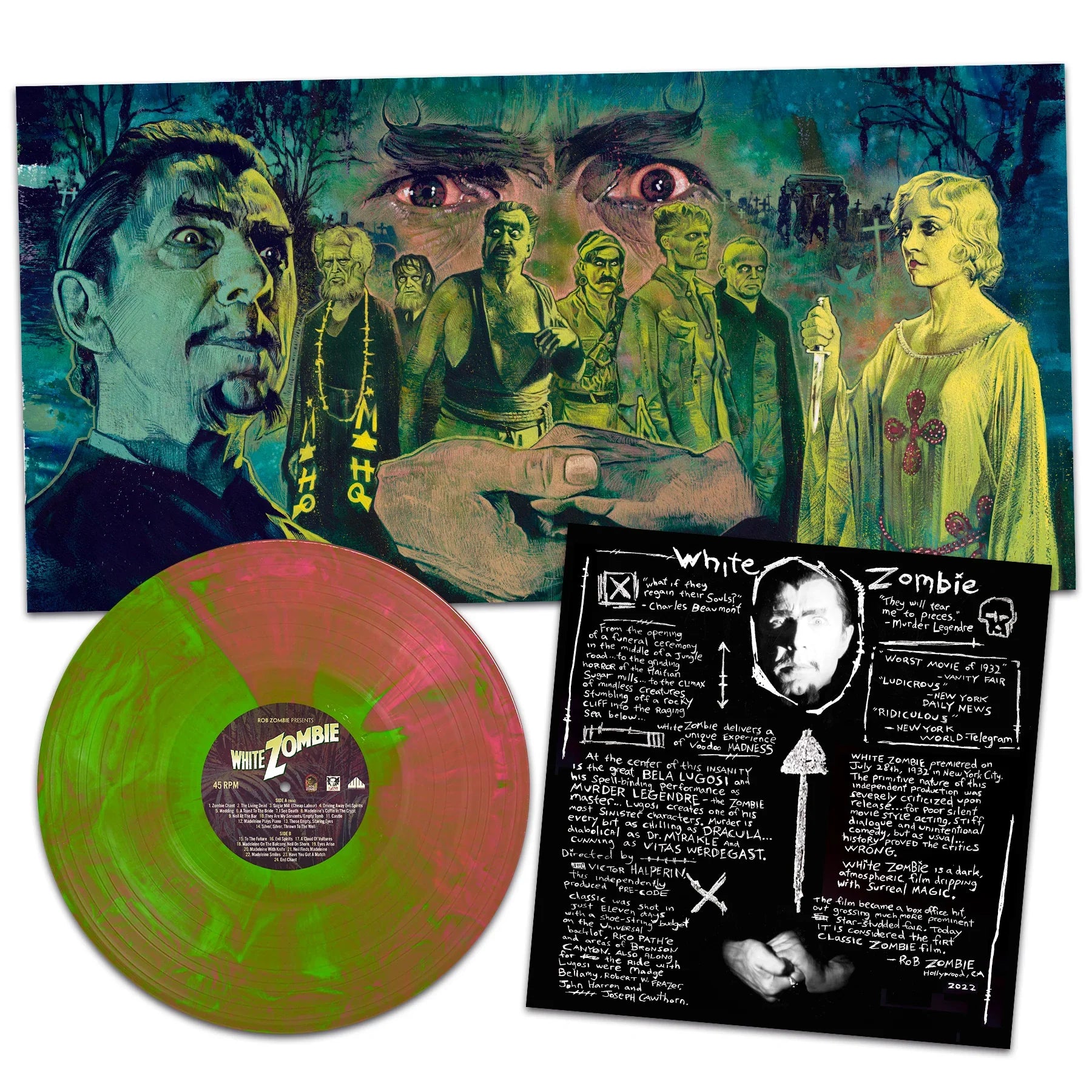 ROB ZOMBIE PRESENTS 'WHITE ZOMBIE' ORIGINAL SOUNDTRACK LP (Jungle Colored Vinyl)