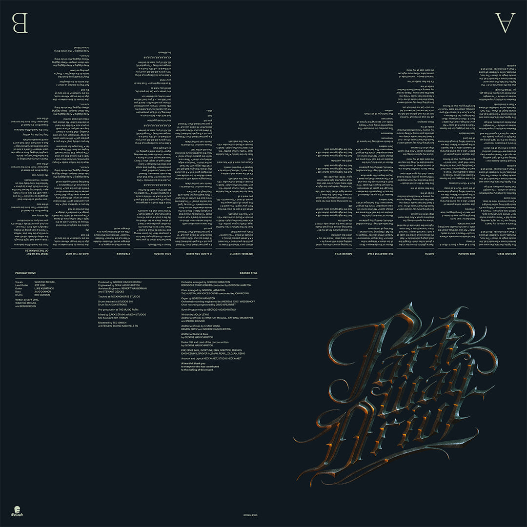 PARKWAY DRIVE ‘DARKER STILL’ LP - EXCLUSIVE - LTD. 500 - YELLOW/BLACK