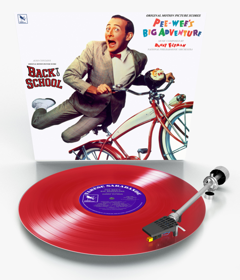 PEE-WEE'S BIG ADVENTURE/BACK TO SCHOOL LP BY DANNY ELFMAN - RED
