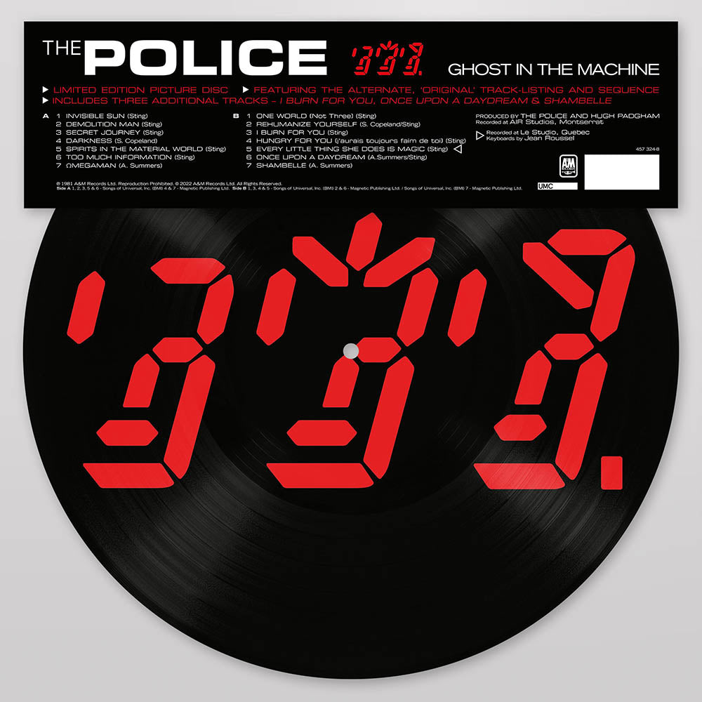 THE POLICE 'GHOST IN THE MACHINE' LP - PICTURE DISC