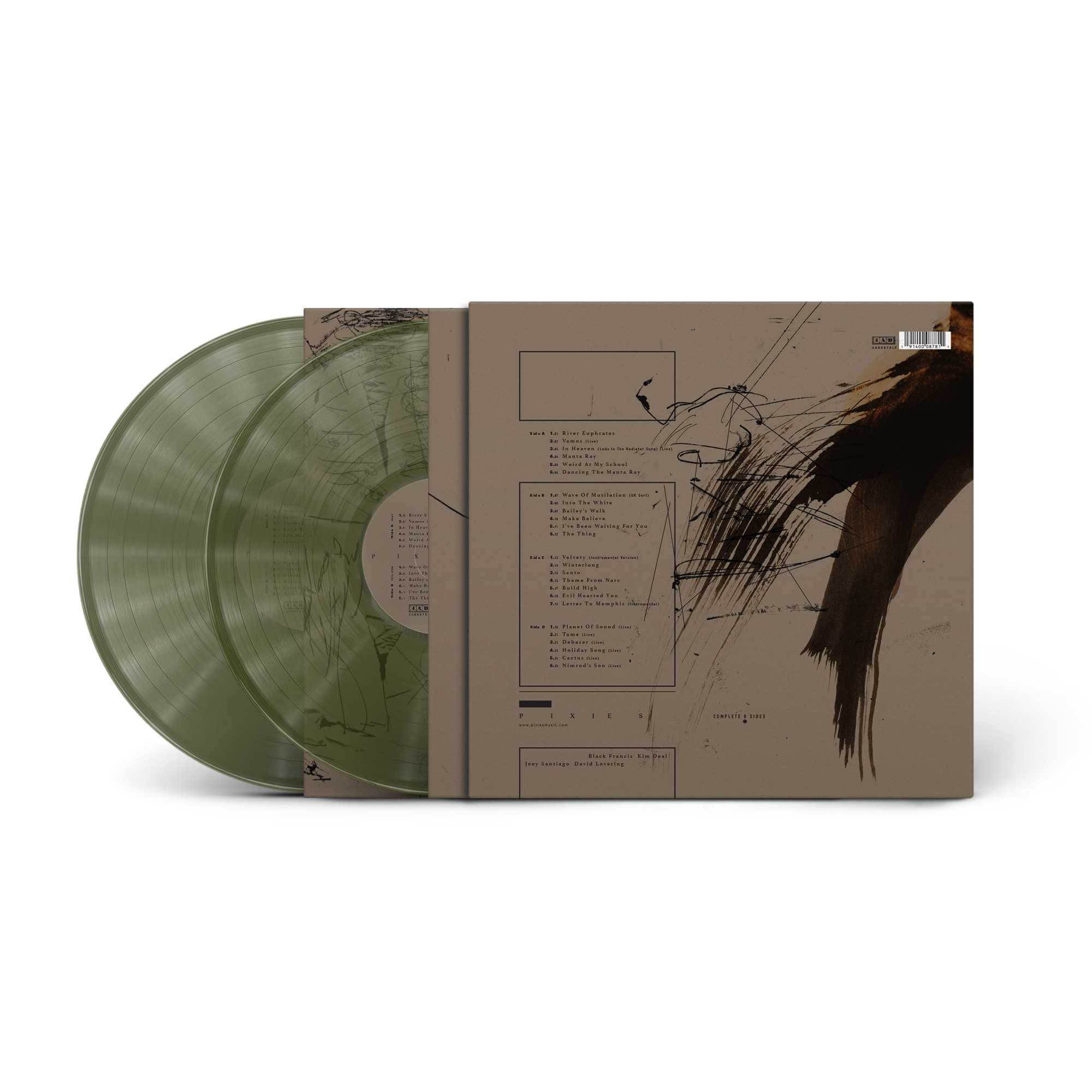 PIXIES ‘COMPLETE B SIDES: 1988-97’ 2LP - EXCLUSIVE - LTD. 1000 - SEAWEED GREEN