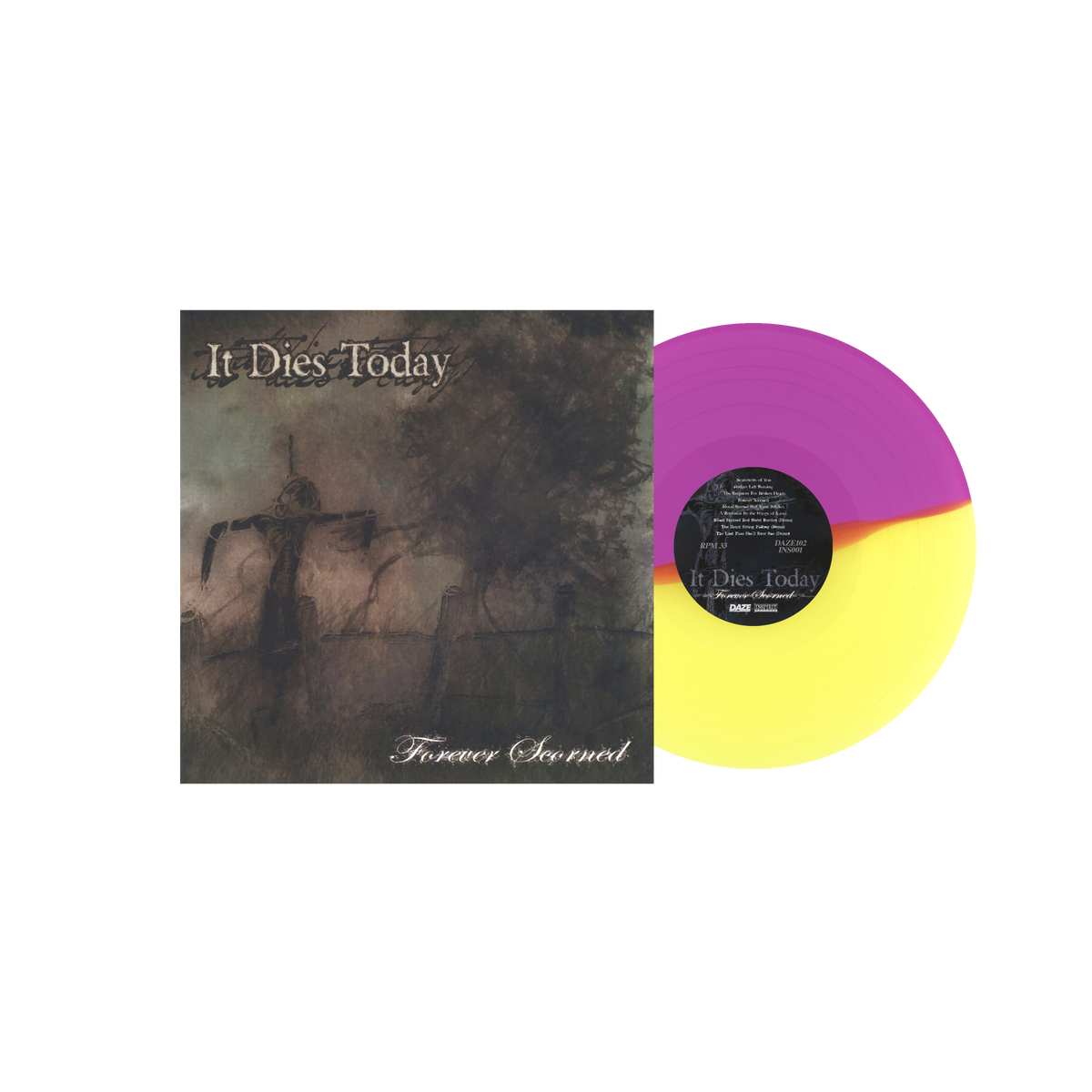 IT DIES TODAY ‘FOREVER SCORNED’ EP - EXCLUSIVE - LTD. 150 - CLEAR YELLOW/PURPLE