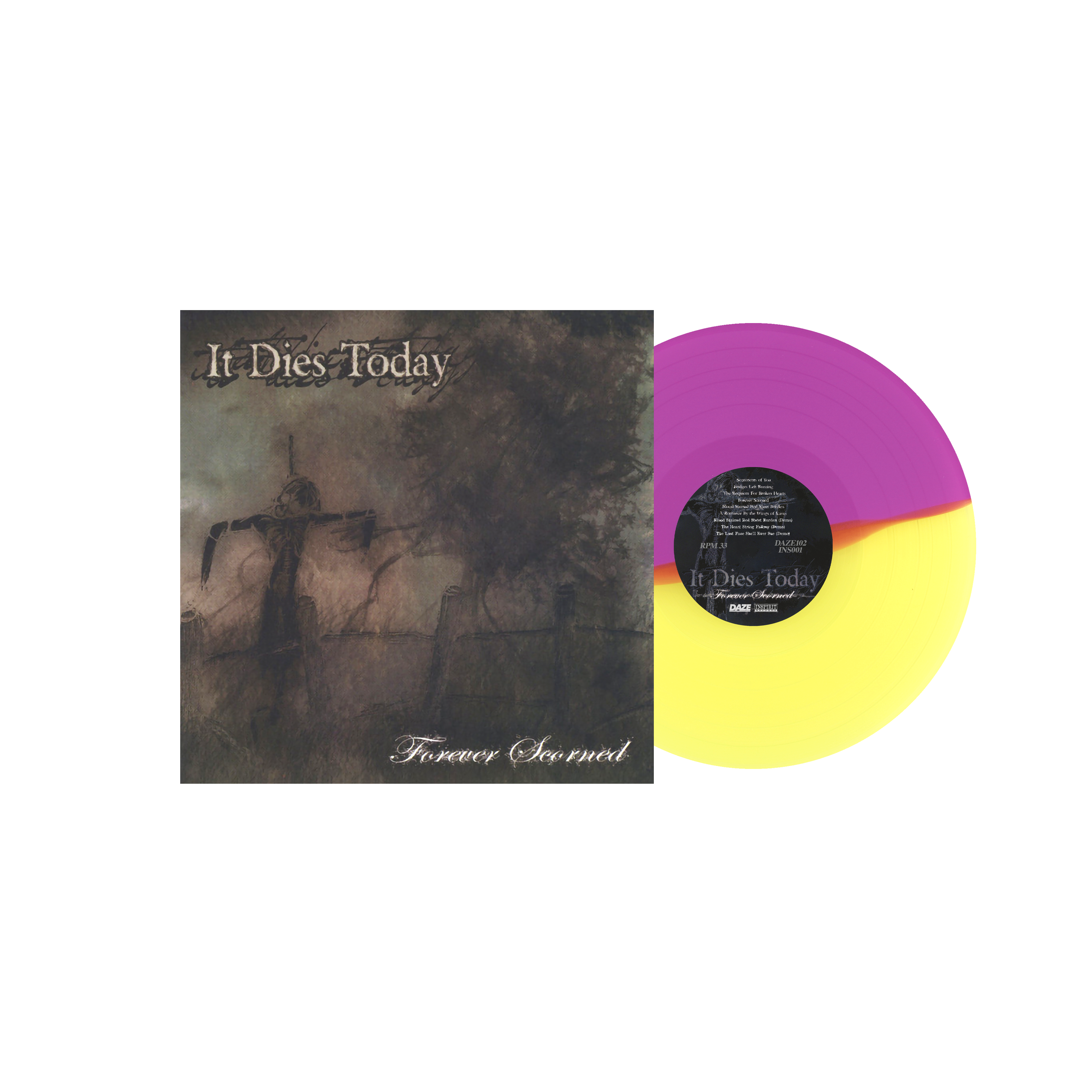 IT DIES TODAY ‘FOREVER SCORNED’ EP - EXCLUSIVE - LTD. 150 - CLEAR YELLOW/PURPLE