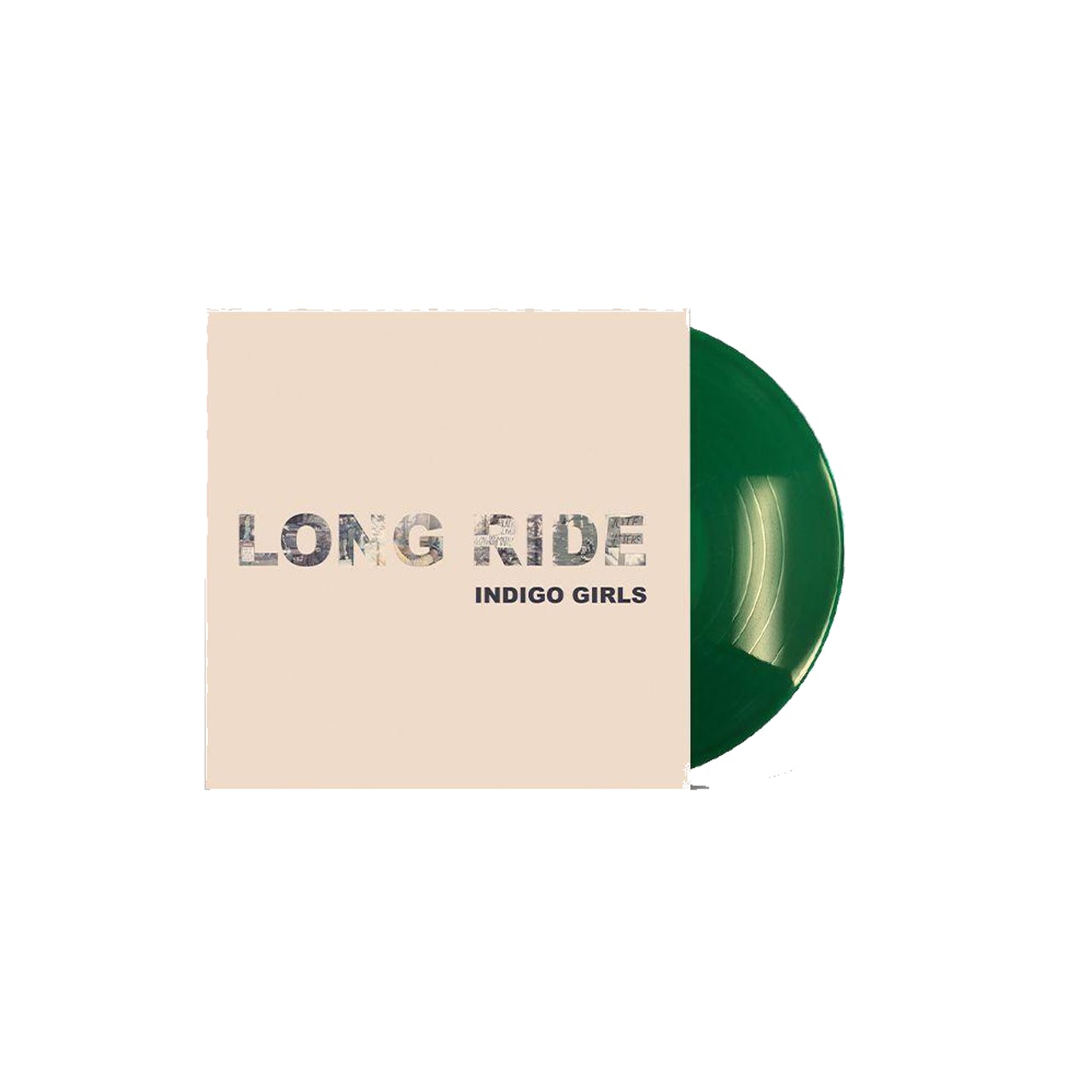 INDIGO GIRLS 'LONG RIDE, LOOK LONG' 7" SINGLE - TRANSLUCENT GREEN