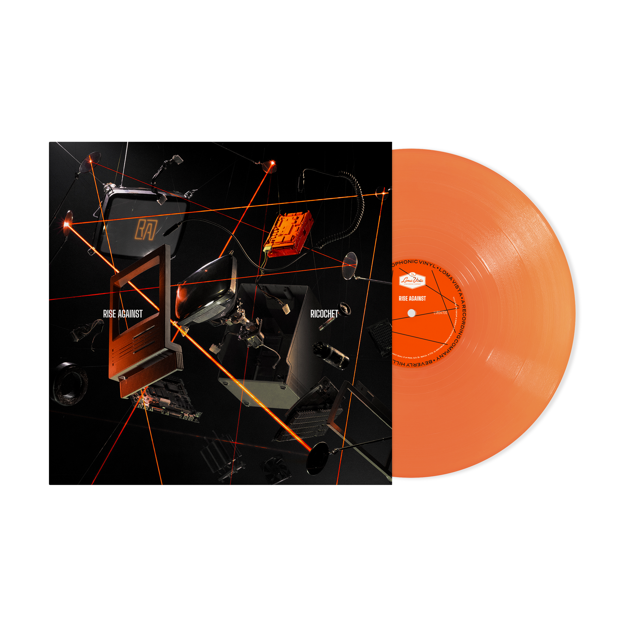 RISE AGAINST 'RICOCHET' LP - EXCLUSIVE - LTD. 500 - TRANSLUCENT ORANGE CRUSH