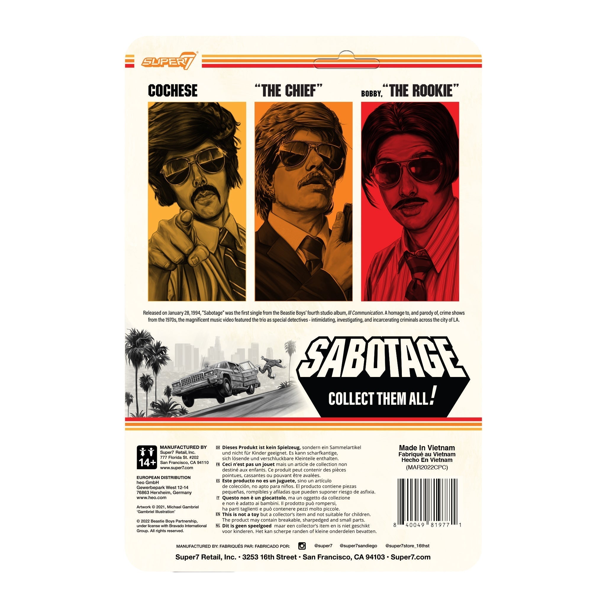 BEASTIE BOYS THE ROOKIE (SABOTAGE) WAVE1 REACTION ACTION FIGURE