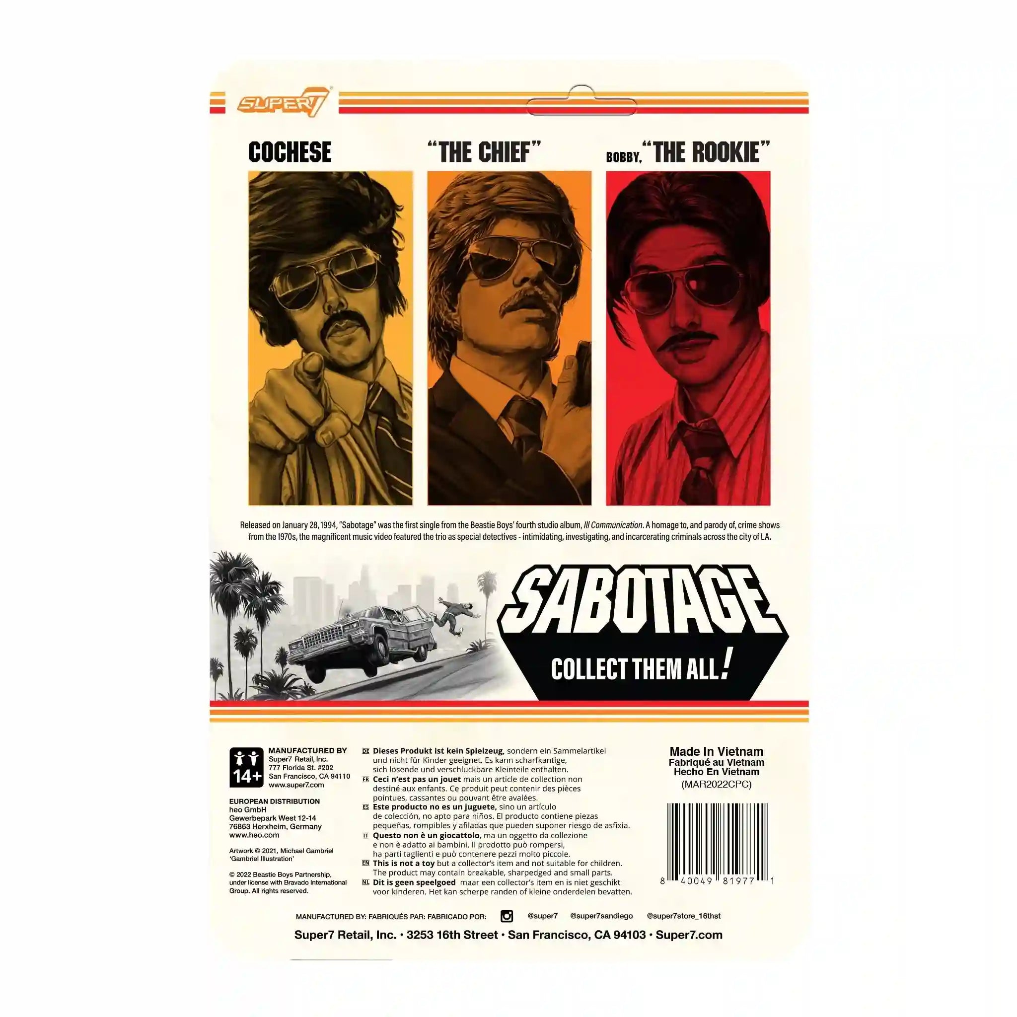 BEASTIE BOYS THE ROOKIE (SABOTAGE) WAVE1 REACTION ACTION FIGURE