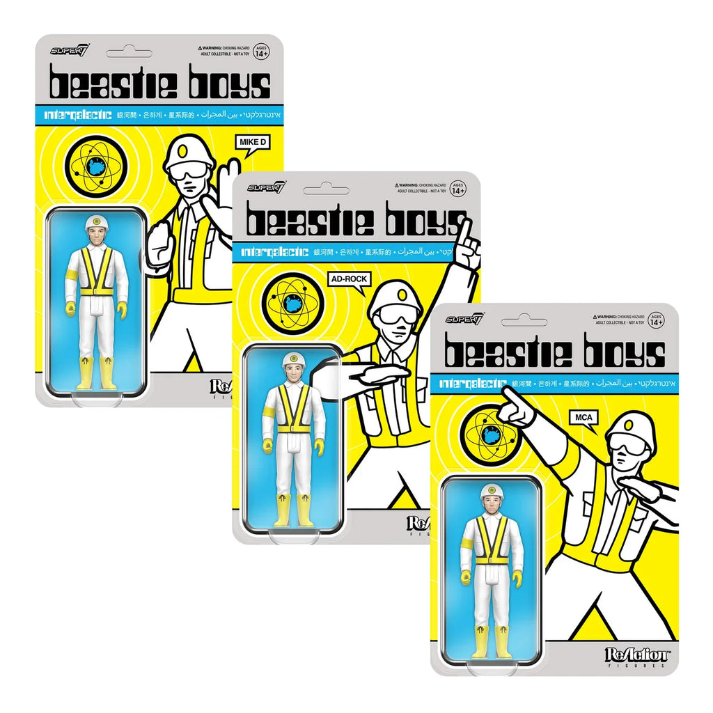 BEASTIE BOYS REACTION FIGURES WAVE 4 (INTERGALACTIC CROSSING GUARD) - 3-PACK