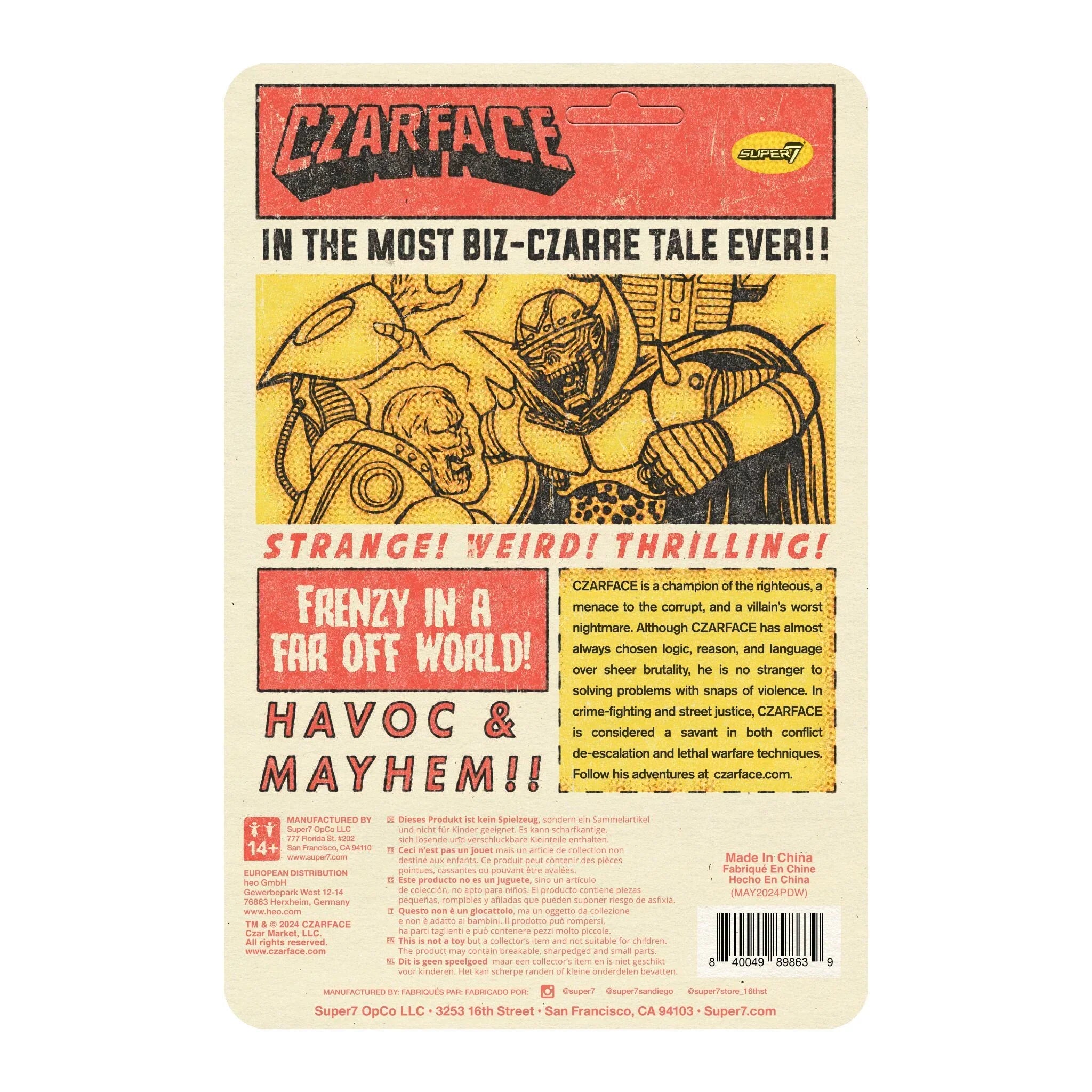 CZARFACE (ORANGE & BLACK) REACTION FIGURE - WAVE 11