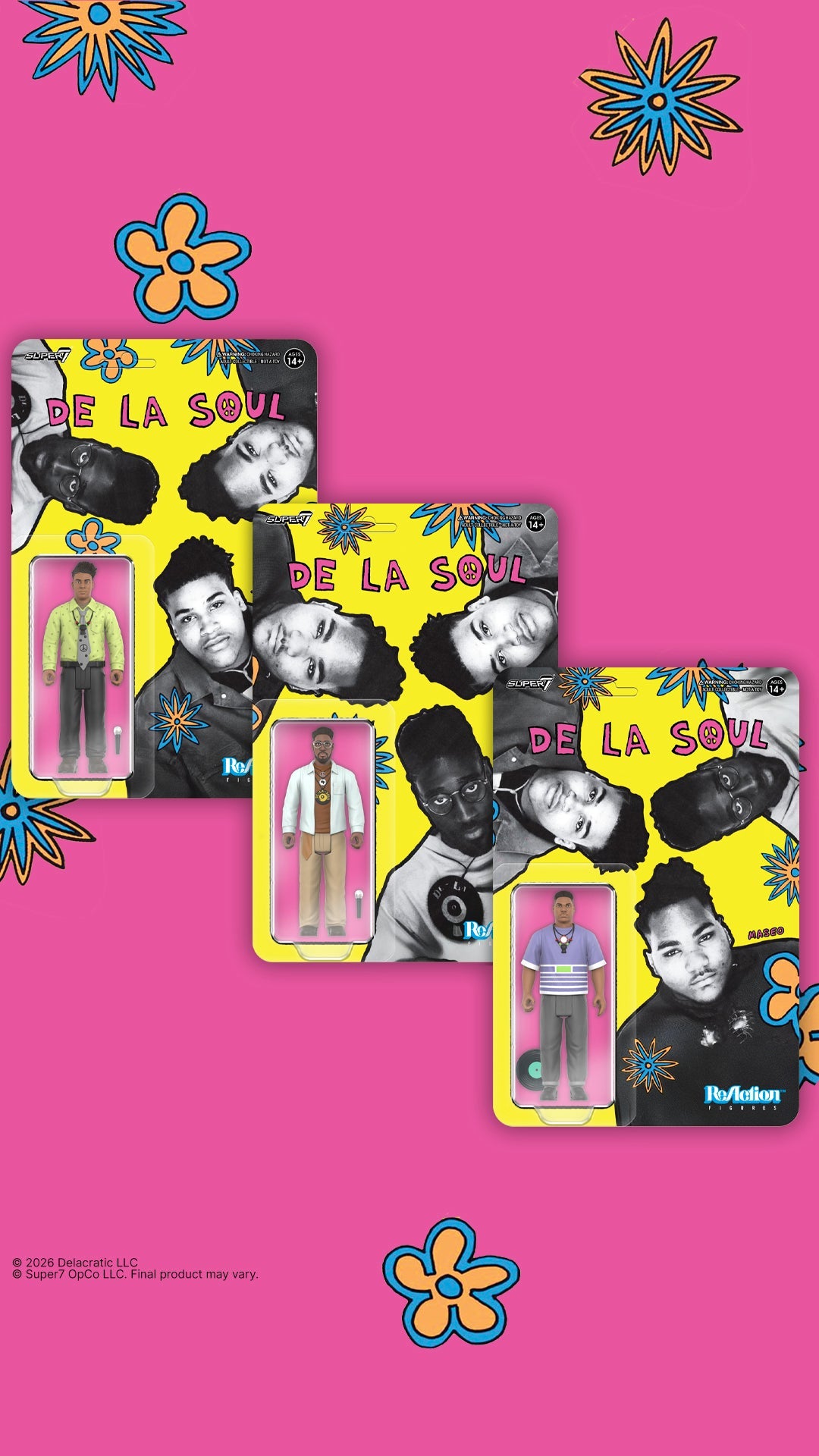 DE LA SOUL (ME, MYSELF & I) REACTION FIGURE WAVE 1 - 3-PACK