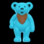 SUPER7 REACTION GRATEFUL DEAD W3 DANCING BEARS - STEALIE BLUE/GLOW IN THE DARK