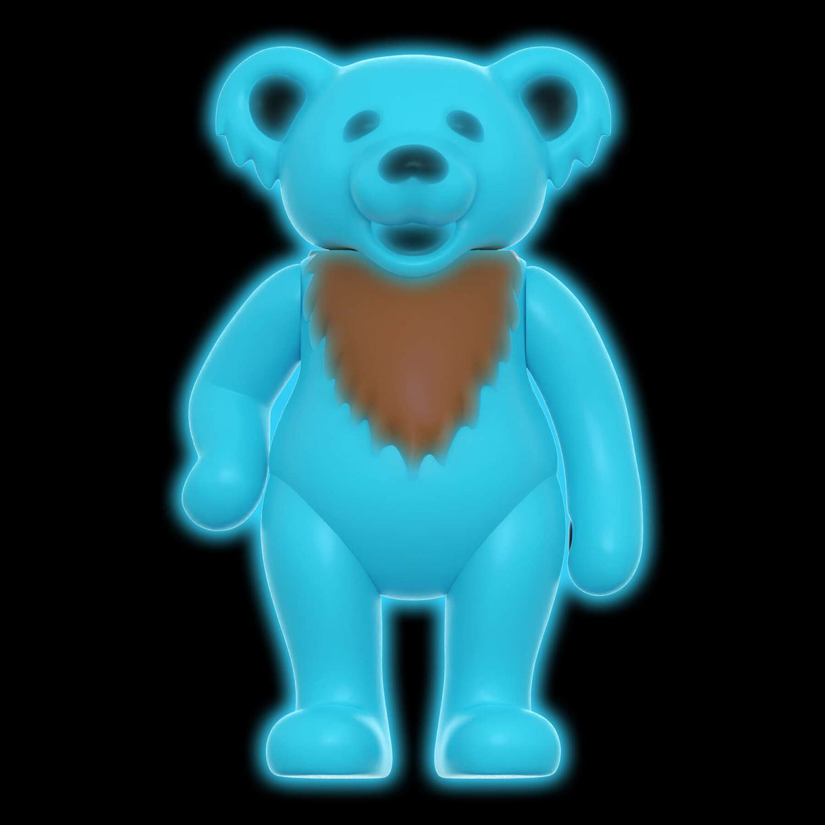 SUPER7 REACTION GRATEFUL DEAD W3 DANCING BEARS - STEALIE BLUE/GLOW IN THE DARK