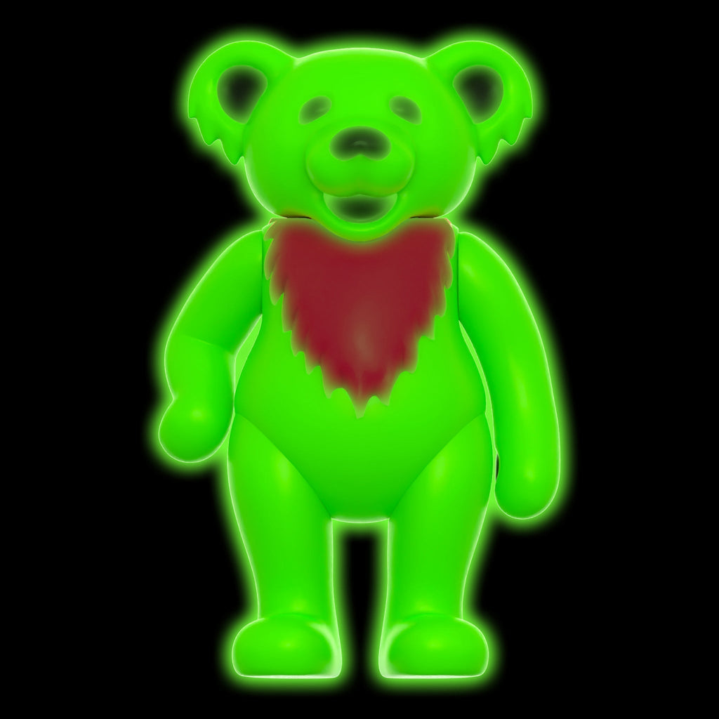 SUPER7 REACTION GRATEFUL DEAD W3 DANCING BEARS - LEAFY GREEN/GLOW IN THE DARK