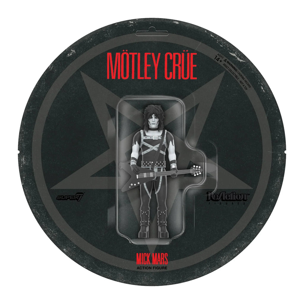 MOTLEY CRUE MICK MARS (SHOUT AT THE DEVIL) REACTION FIGURE WAVE 02 - BLACK/WHITE