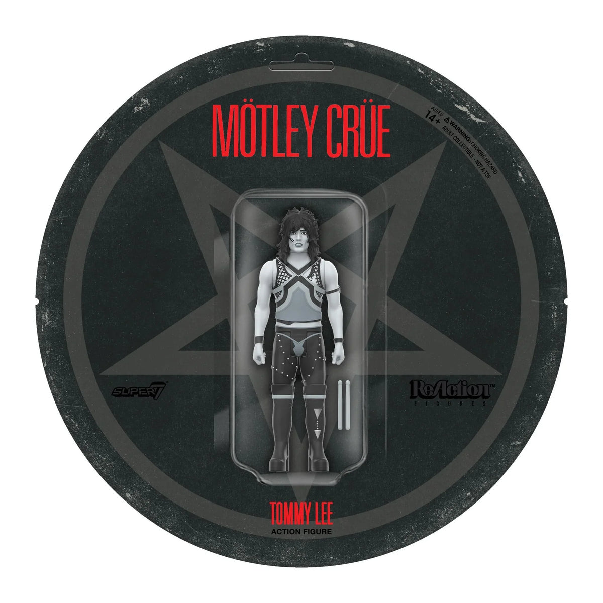 MOTLEY CRUE TOMMY LEE (SHOUT AT THE DEVIL) REACTION FIGURE WAVE 02 - BLACK/WHITE