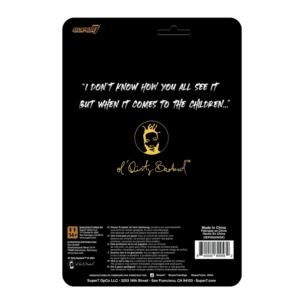 OL' DIRTY BASTARD REACTION FIGURE WAVE 4 - FOR THE CHILDREN
