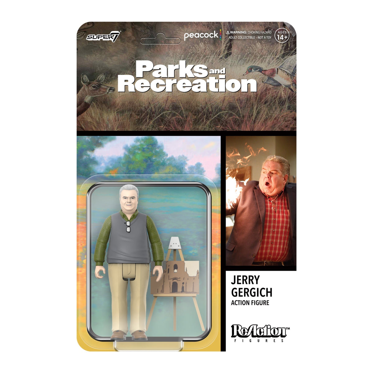 PARKS AND RECREATION REACTION WAVE 2 - JERRY GERGICH ACTION FIGURE