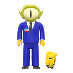THE SIMPSONS REACTION WAVE 3 'TREEHOUSE OF HORROR - ALIEN PRESIDENT' FIGURE