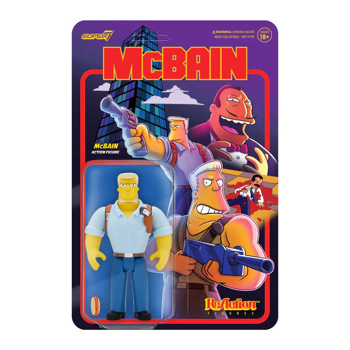 THE SIMPSONS REACTION WAVE 1 'MCBAIN' ACTION FIGURE