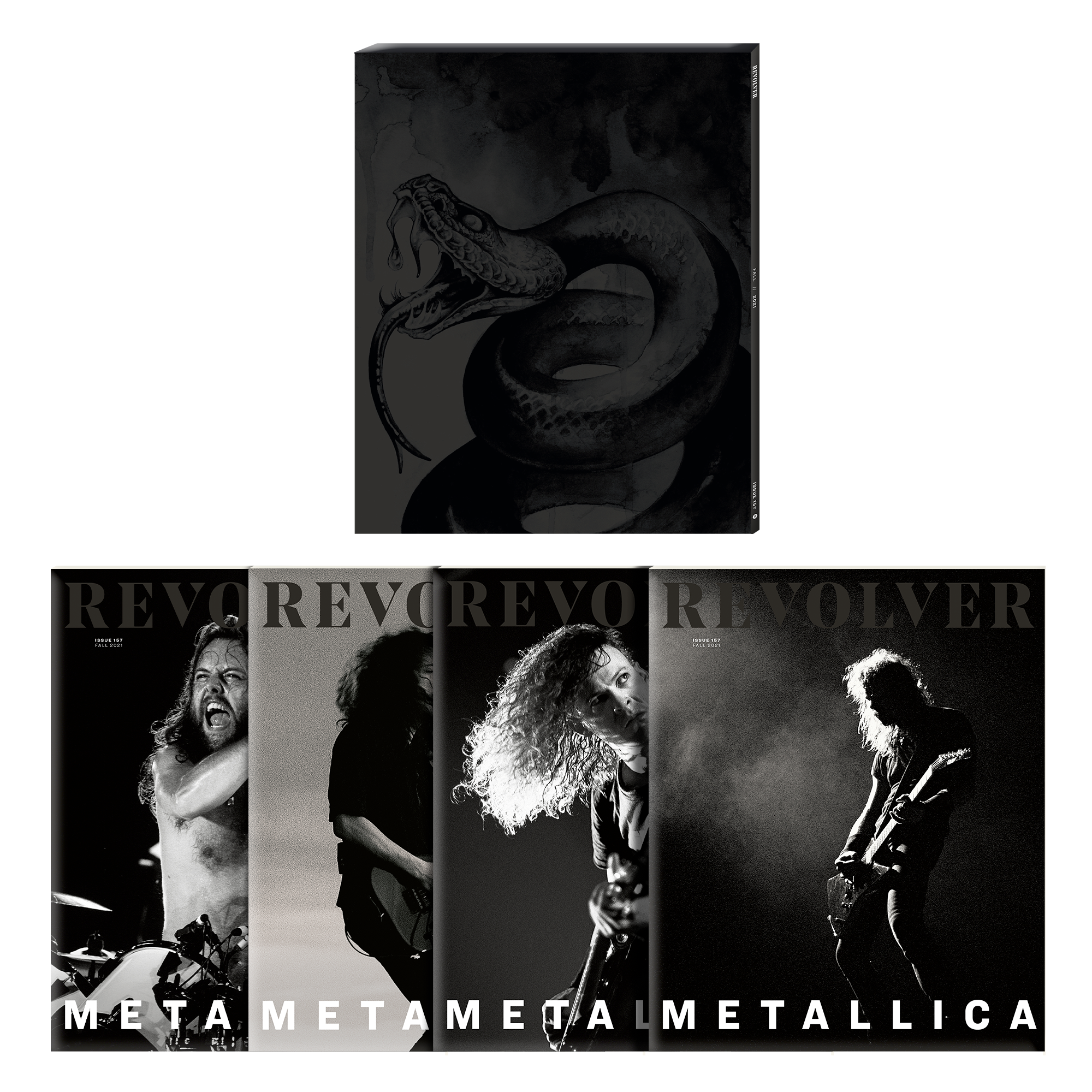 REVOLVER x METALLICA FALL 2021 ISSUE HAND-NUMBERED SLIPCASE WITH JOHN BAIZLEY SCREEN PRINT - EXCLUSIVE - LTD. 200