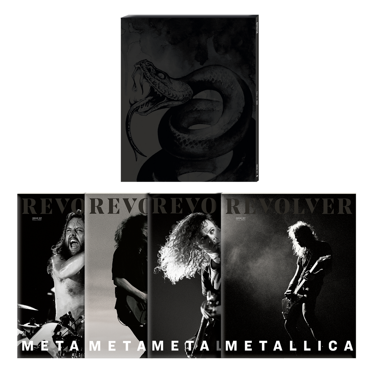 REVOLVER x METALLICA FALL 2021 ISSUE HAND-NUMBERED SLIPCASE WITH ERIC WOLFE SAHLSTEN SCREEN PRINT - EXCLUSIVE - LTD. 200