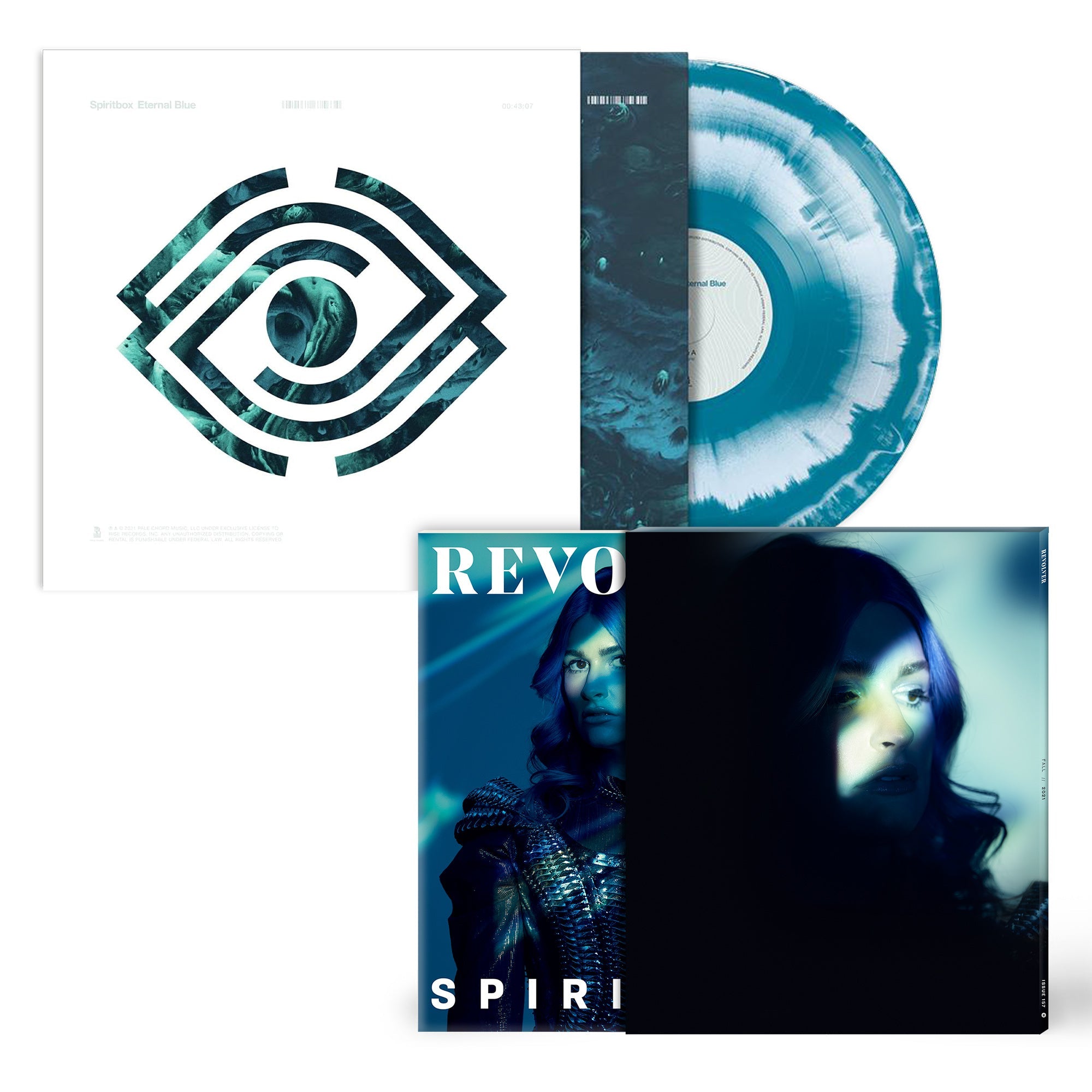 REVOLVER x SPIRITBOX FALL 2021 ISSUE HAND-NUMBERED SLIPCASE WITH 'ETERNAL BLUE' LP - EXCLUSIVE - LTD. 100 - BLUE SMUSH