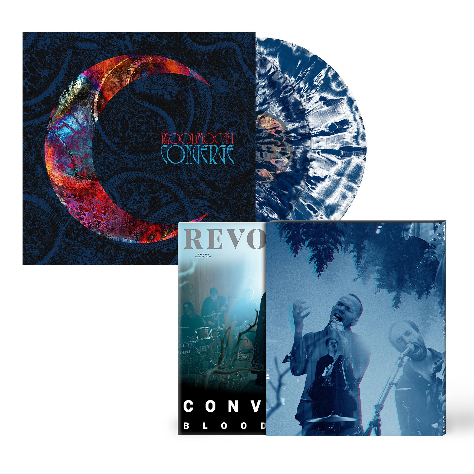 REVOLVER x CONVERGE WINTER 2021 ISSUE HAND-NUMBERED SLIPCASE 2LP - EXCLUSIVE - LTD. 200 - BLOODMOON/CLEAR NAVY CLOUDY