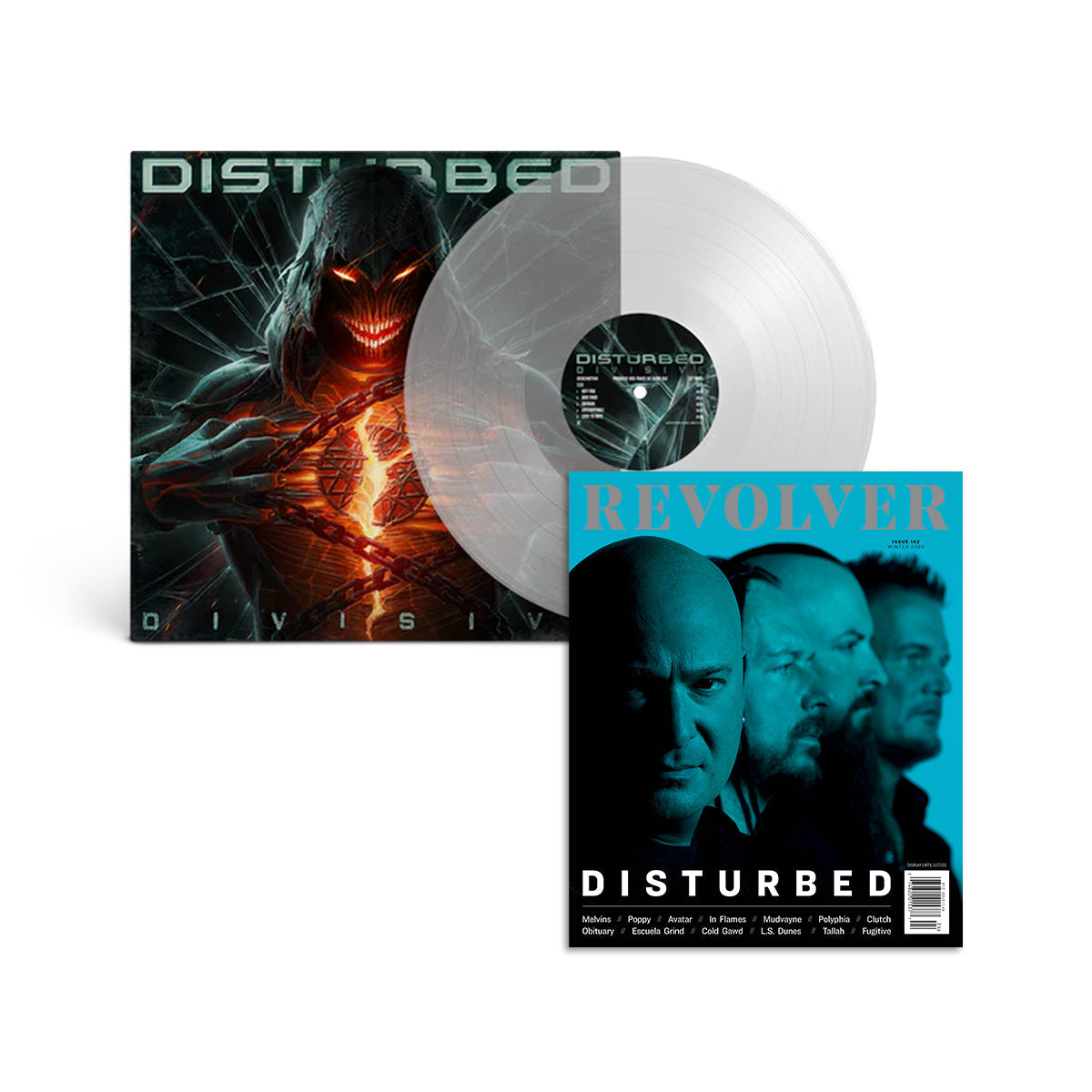 DISTURBED ‘DIVISIVE’ LP - LTD. - CLEAR + REVOLVER WINTER 2022 ISSUE
