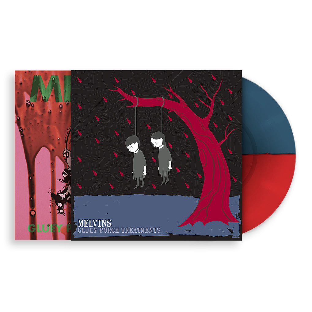 MELVINS ‘GLUEY PORCH TREATMENTS' LIMTED EDITION LP + MACKIE OSBORNE SCREEN PRINT WRAP - RED/BLUE