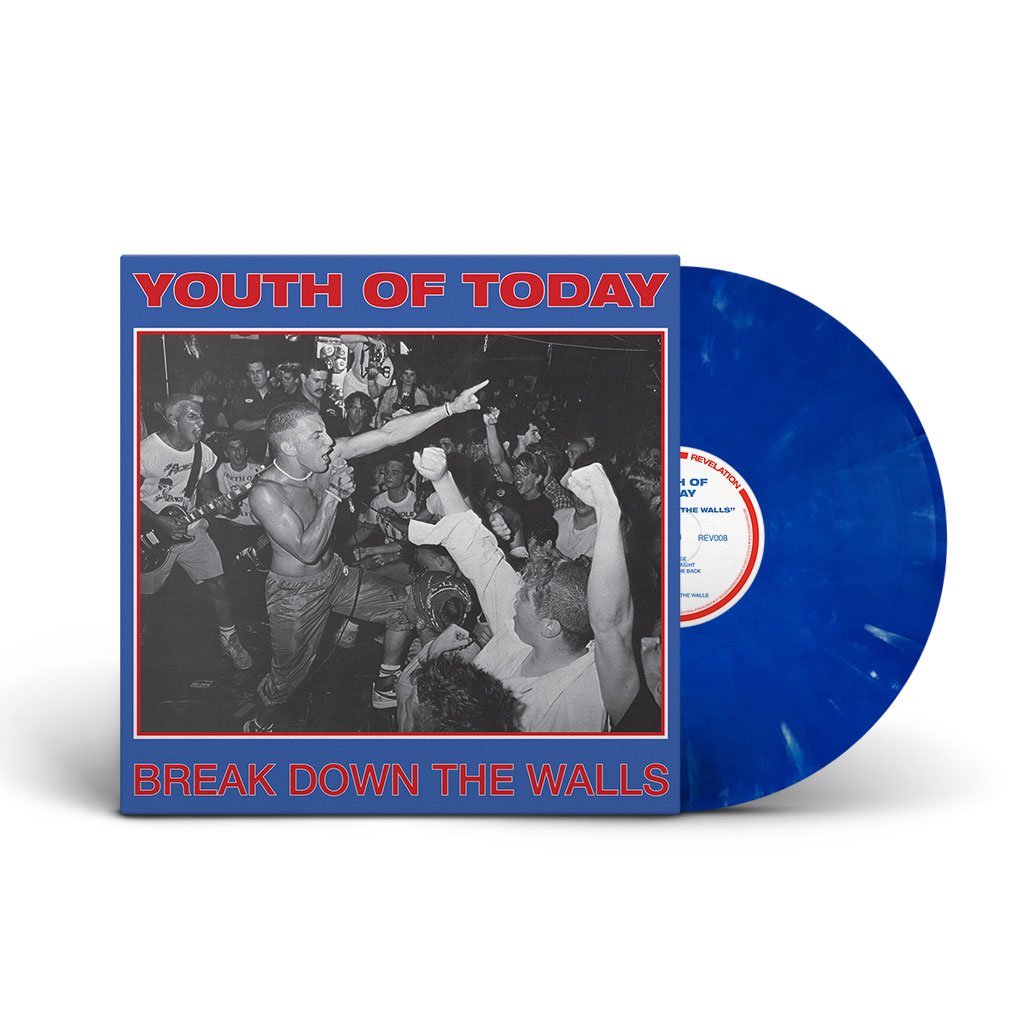 YOUTH OF TODAY 'BREAK DOWN THE WALLS' LP - BLUE