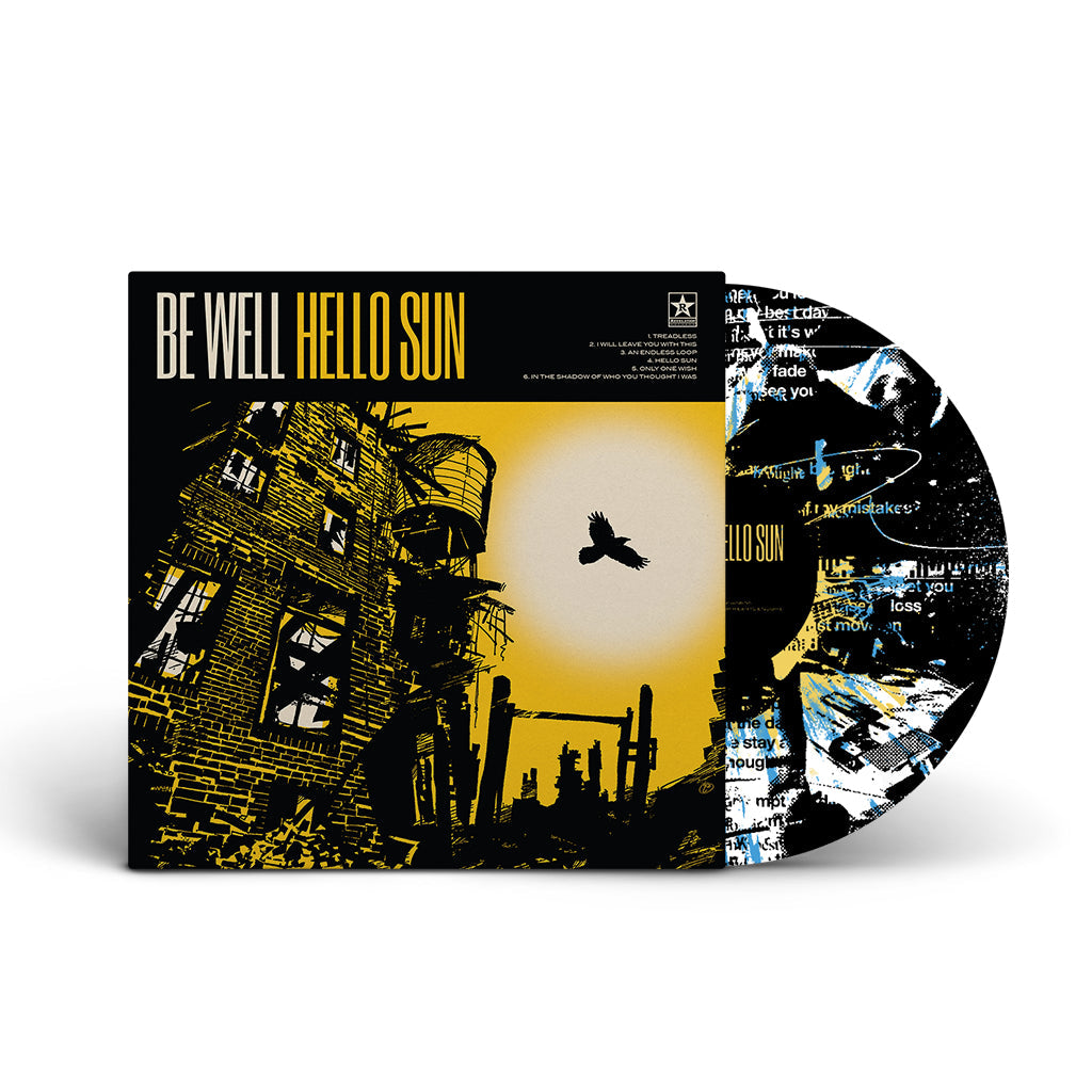 BE WELL 'HELLO SUN' LP - LTD. 300 - WHITE/CYAN/MUSTARD/BLACK/B-SIDE SCREEN PRINT