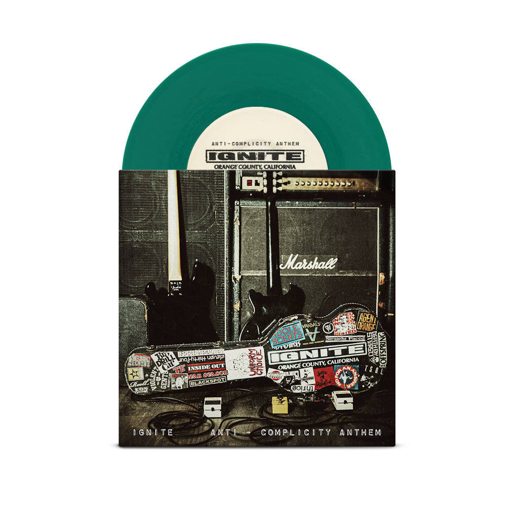 IGNITE 'ANTI-COMPLICITY ANTHEM B/W TURN XXI' 7" SINGLE - GREEN