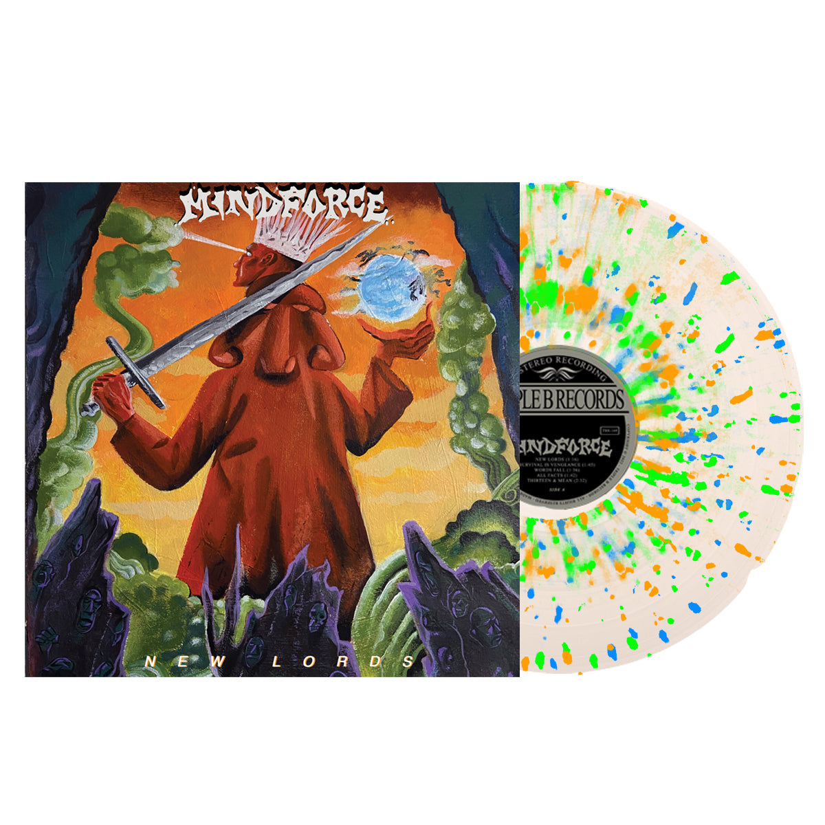 MINDFORCE ‘NEW LORDS’ LP - LTD. 300 - CLEAR/ORANGE/BLUE/GREEN SPLATTER