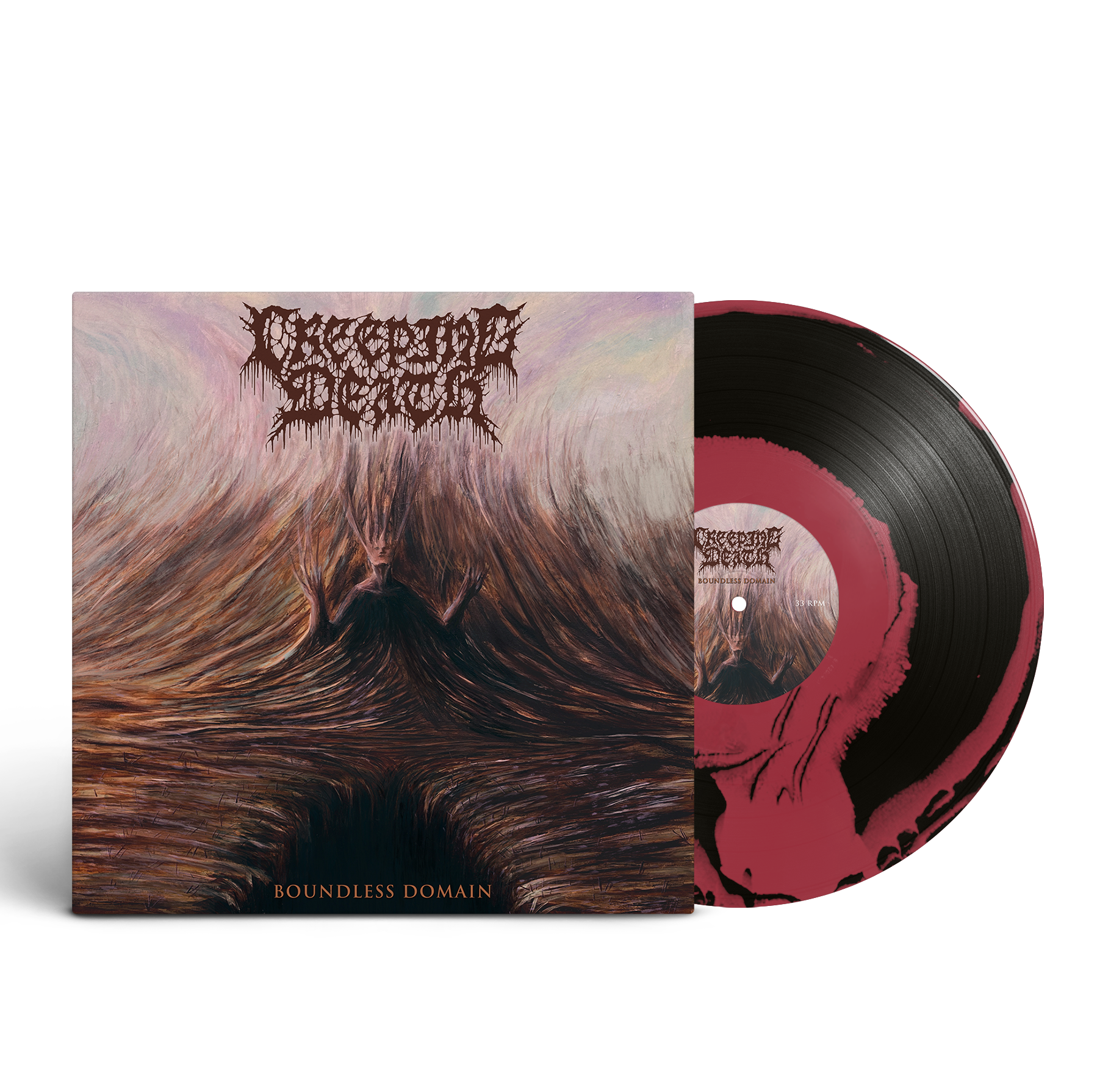CREEPING DEATH ‘BOUNDLESS DOMAIN ’ LP - EXCLUSIVE - LTD. 200 -  RED/BLACK