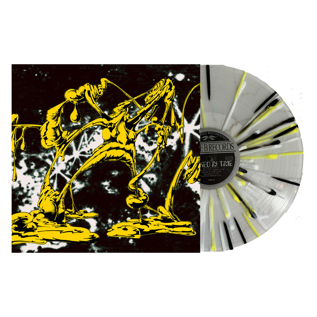 RESTRAINING ORDER ‘LOCKED IN TIME’ LP - EXCLUSIVE - LTD. 250 -  ULTRA CLEAR/CANARY YELLOW/BLACK/WHITE/SPLATTER