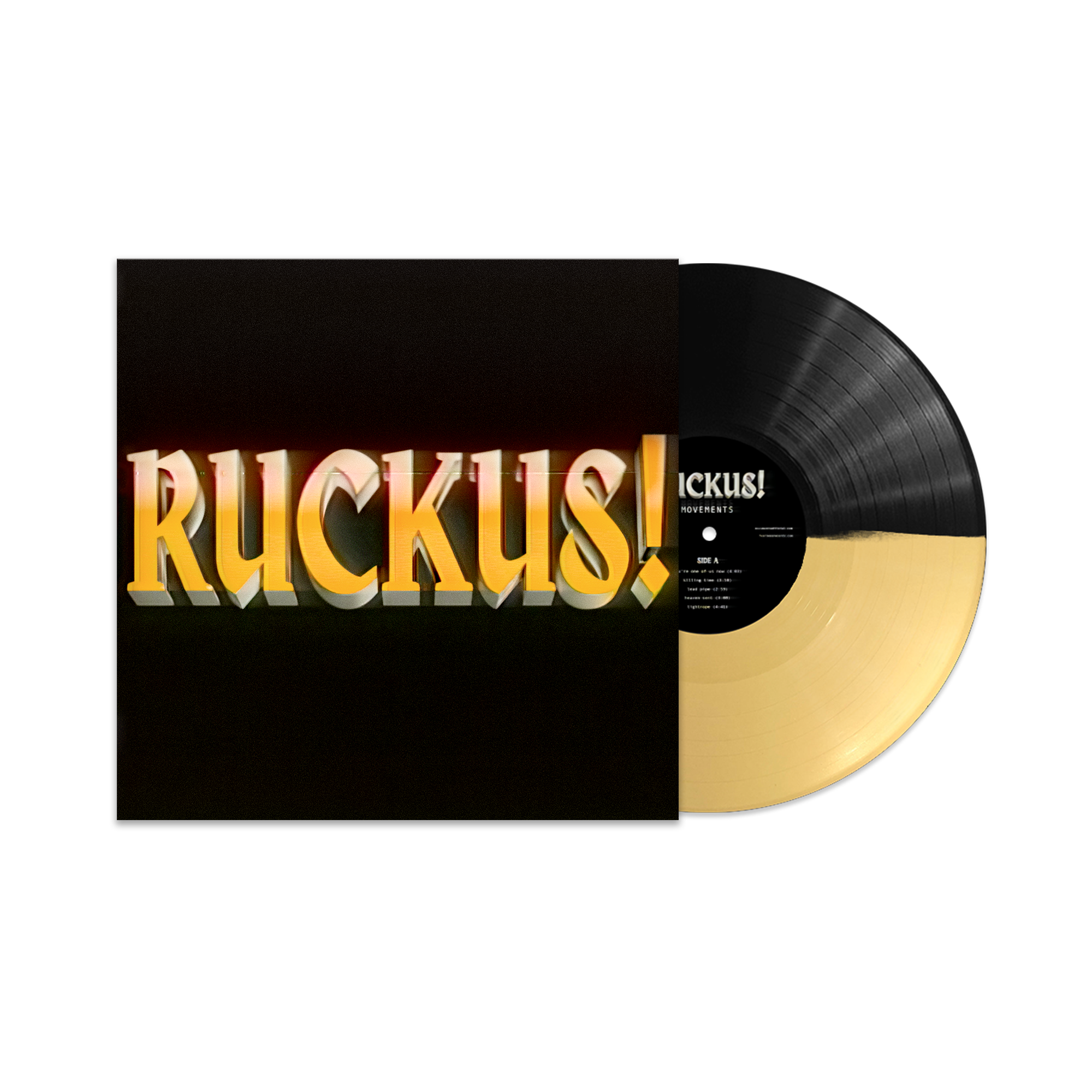 MOVEMENTS ‘RUCKUS!’ LP - LTD. 500 - BLACK/CUSTARD