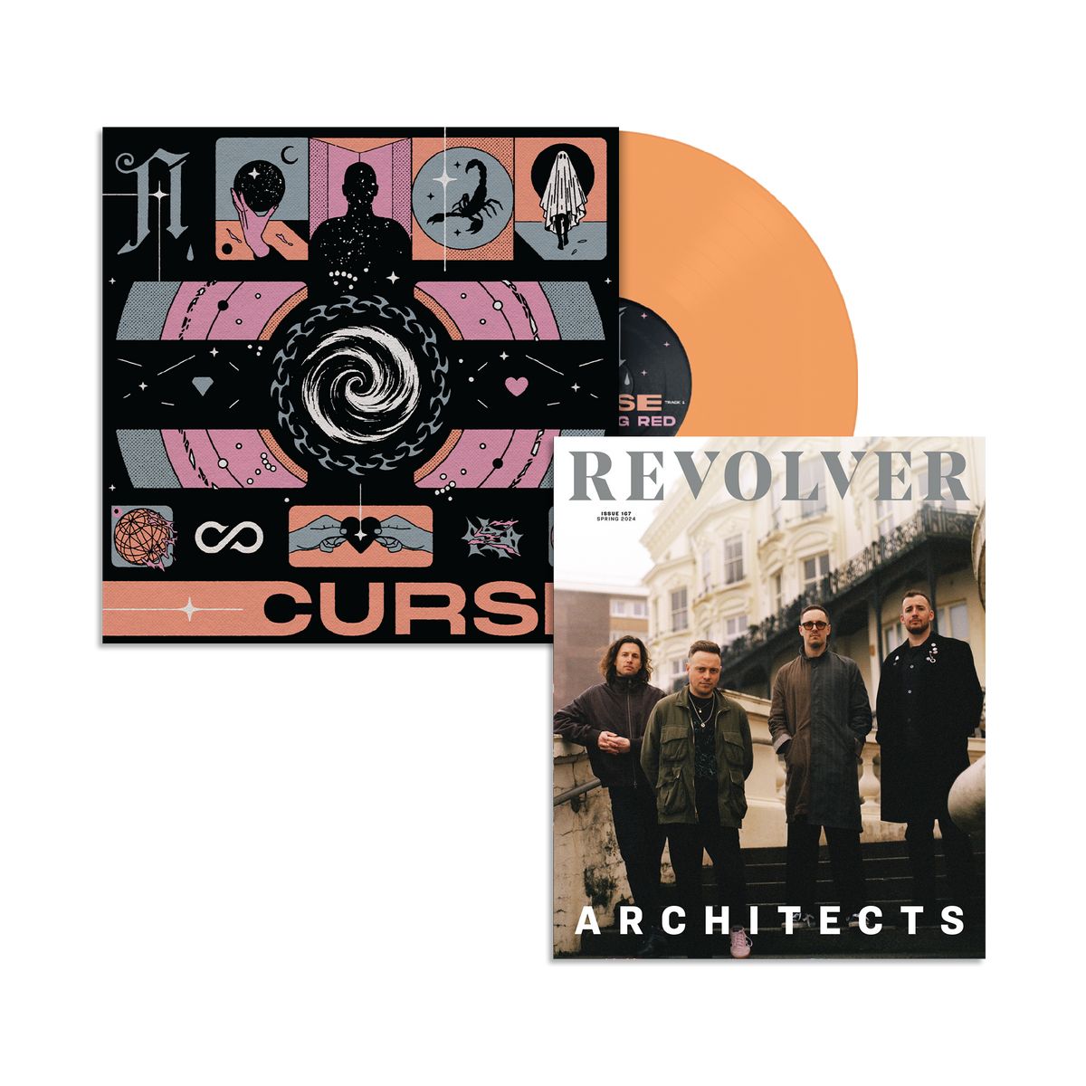 ARCHITECTS X REVOLVER BUNDLE - REVOLVER SPRING 2024 ISSUE W/ 'CURSE' 12" - LTD. 500 - ETCHED COLOR