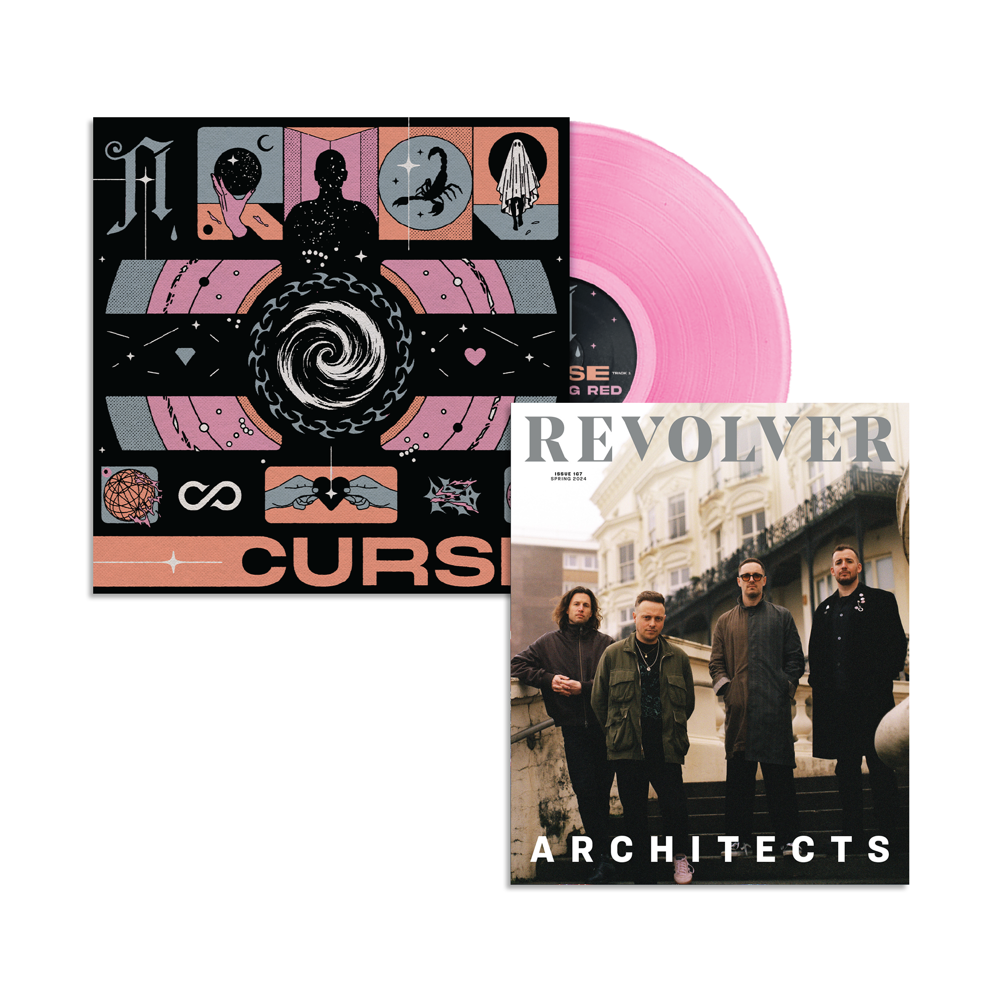 ARCHITECTS X REVOLVER BUNDLE - REVOLVER SPRING 2024 ISSUE W/ 'CURSE' 12" - LTD. 500 - ETCHED COLOR