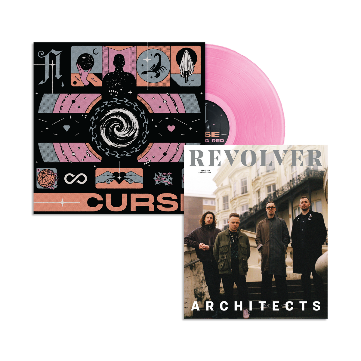 ARCHITECTS X REVOLVER BUNDLE - REVOLVER SPRING 2024 ISSUE W/ 'CURSE' 12" - LTD. 500 - ETCHED COLOR