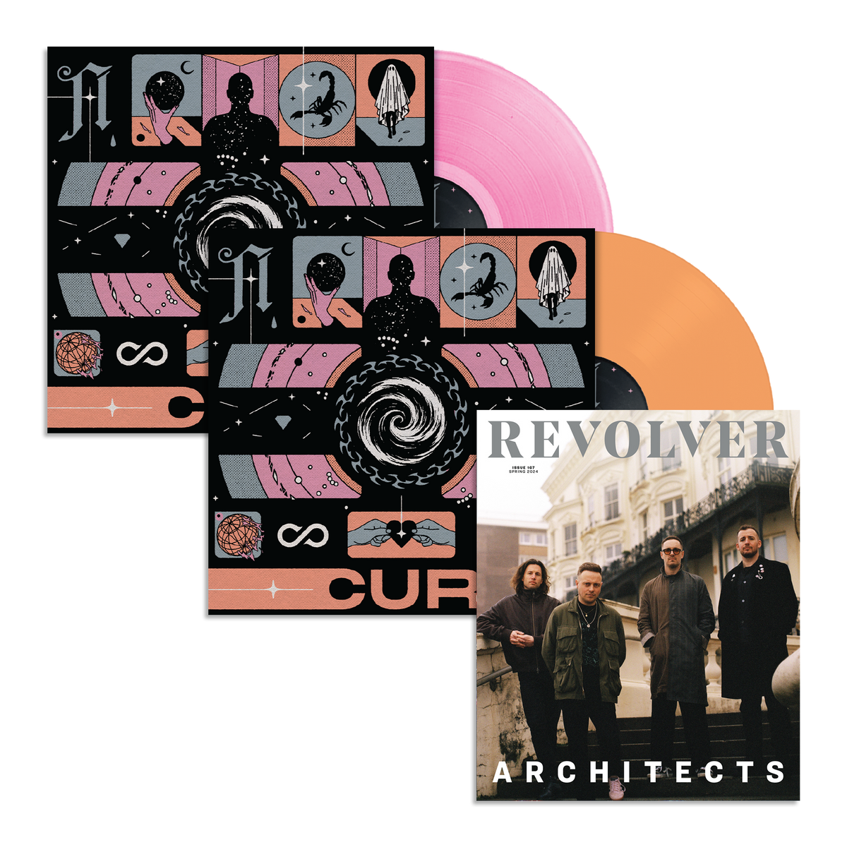 ARCHITECTS X REVOLVER BUNDLE - REVOLVER SPRING 2024 ISSUE W/ 'CURSE' 12" - LTD. 500 - ETCHED COLOR