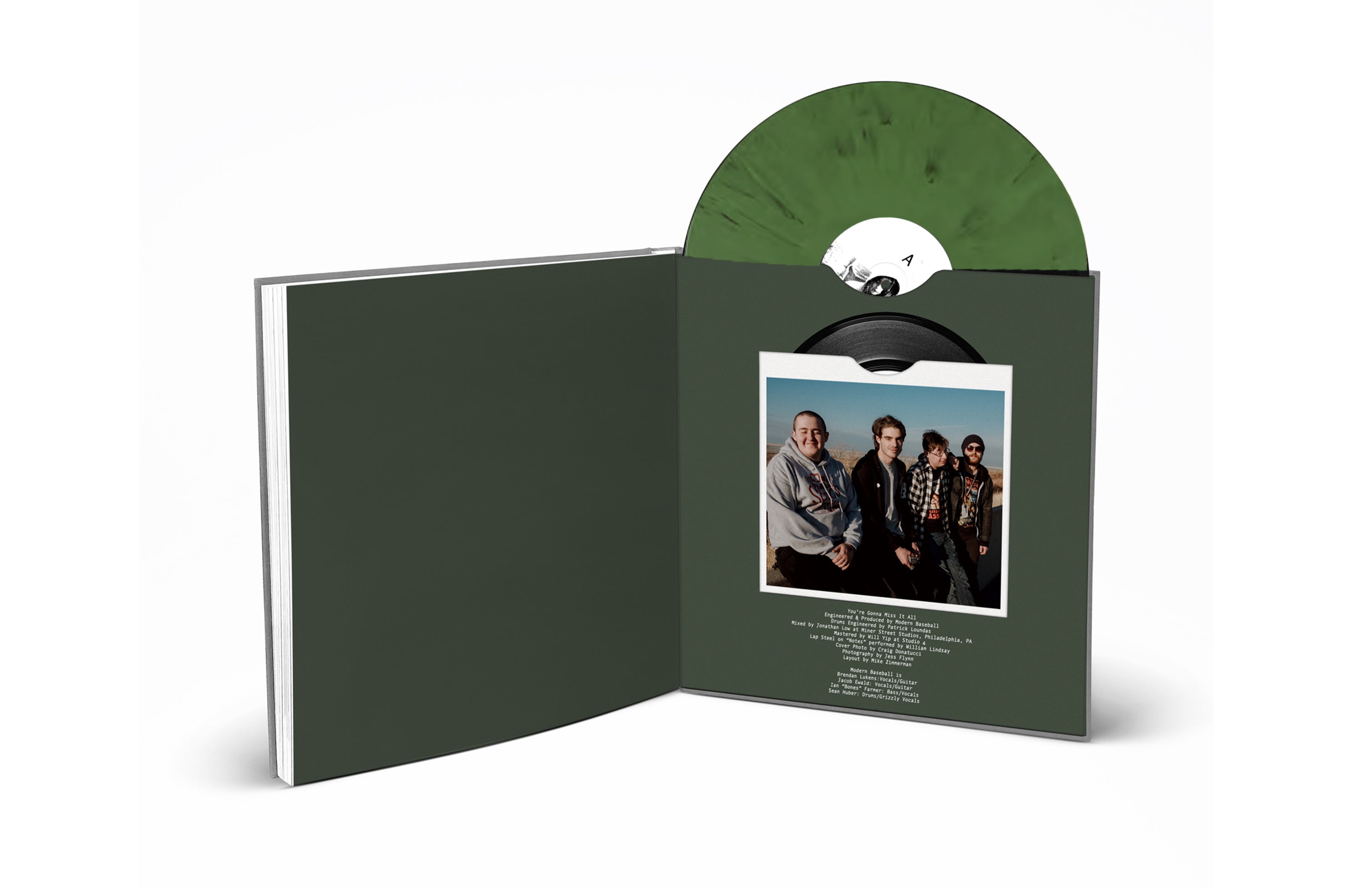 MODERN BASEBALL 'YOU'RE GONNA MISS IT ALL' LP + 7" - DELUXE ANNIVERSARY EDITION - JADE GREEN SWIRL