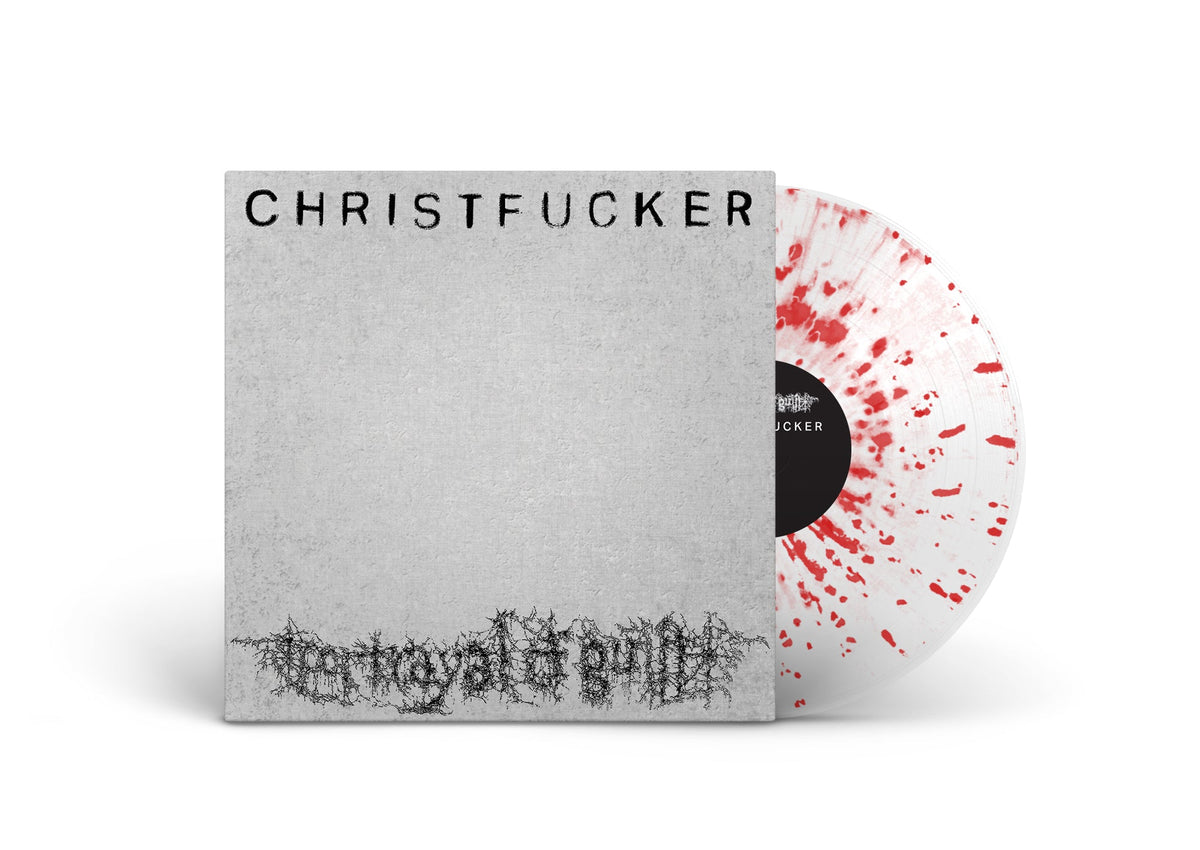 PORTRAYAL OF GUILT 'CHRISTFUCKER' LP - EXCLUSIVE - LTD. 300 - CLEAR/RED/SPLATTER + POSTER
