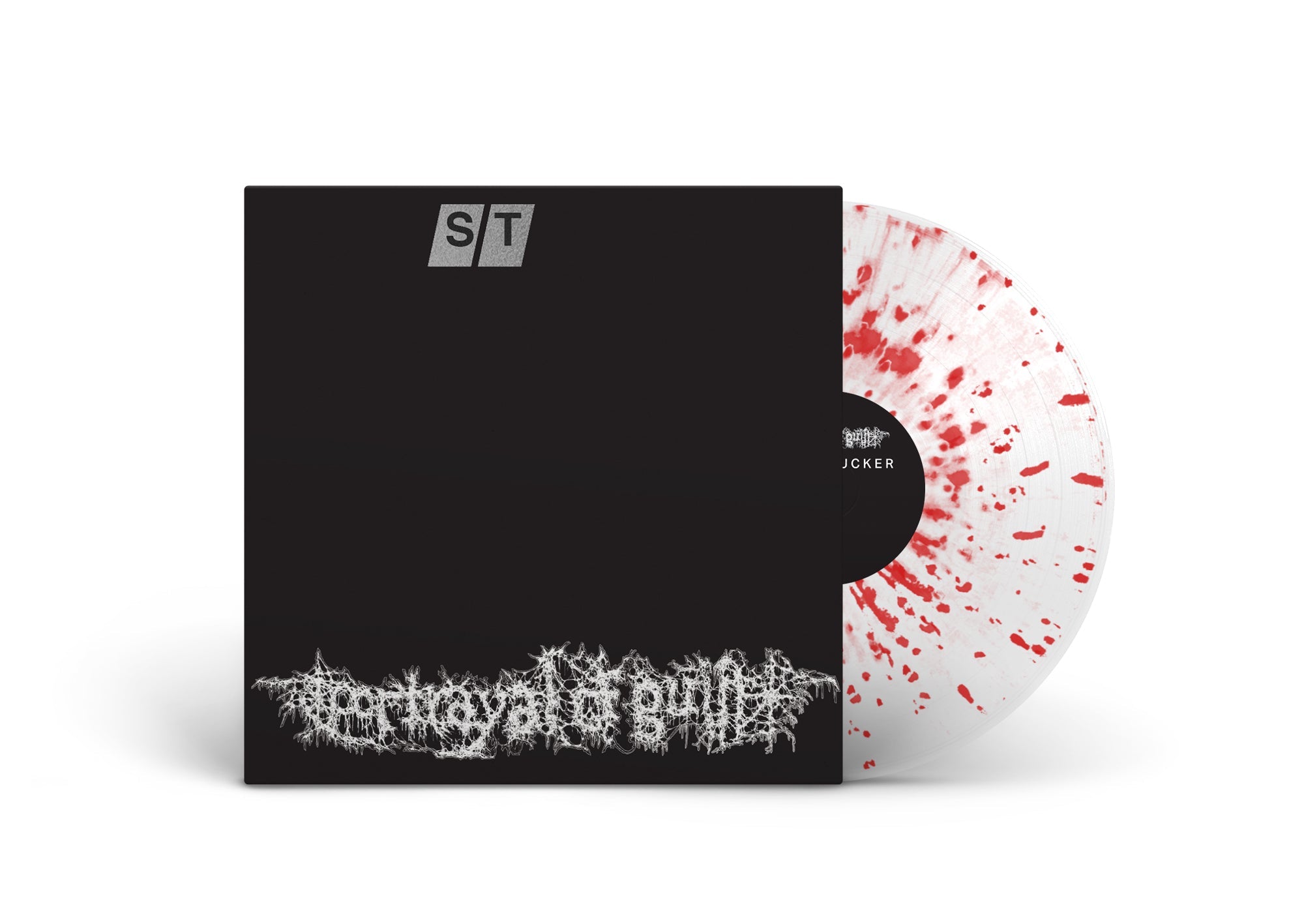 PORTRAYAL OF GUILT 'CHRISTFUCKER' LP - EXCLUSIVE - LTD. 300 - CLEAR/RED/SPLATTER + POSTER