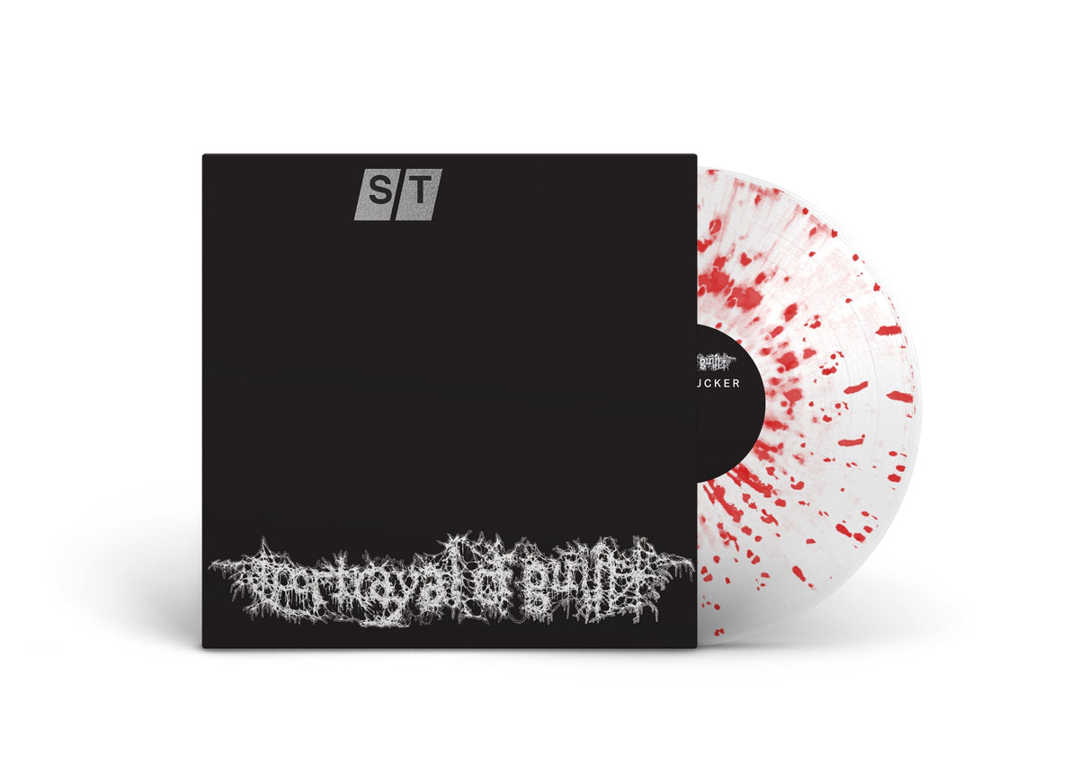 PORTRAYAL OF GUILT 'CHRISTFUCKER' LP - EXCLUSIVE - LTD. 300 - CLEAR/RED/SPLATTER + POSTER