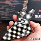 CHEAP TRICK - RICK NIELSEN - CHECKERED EXP MINI GUITAR