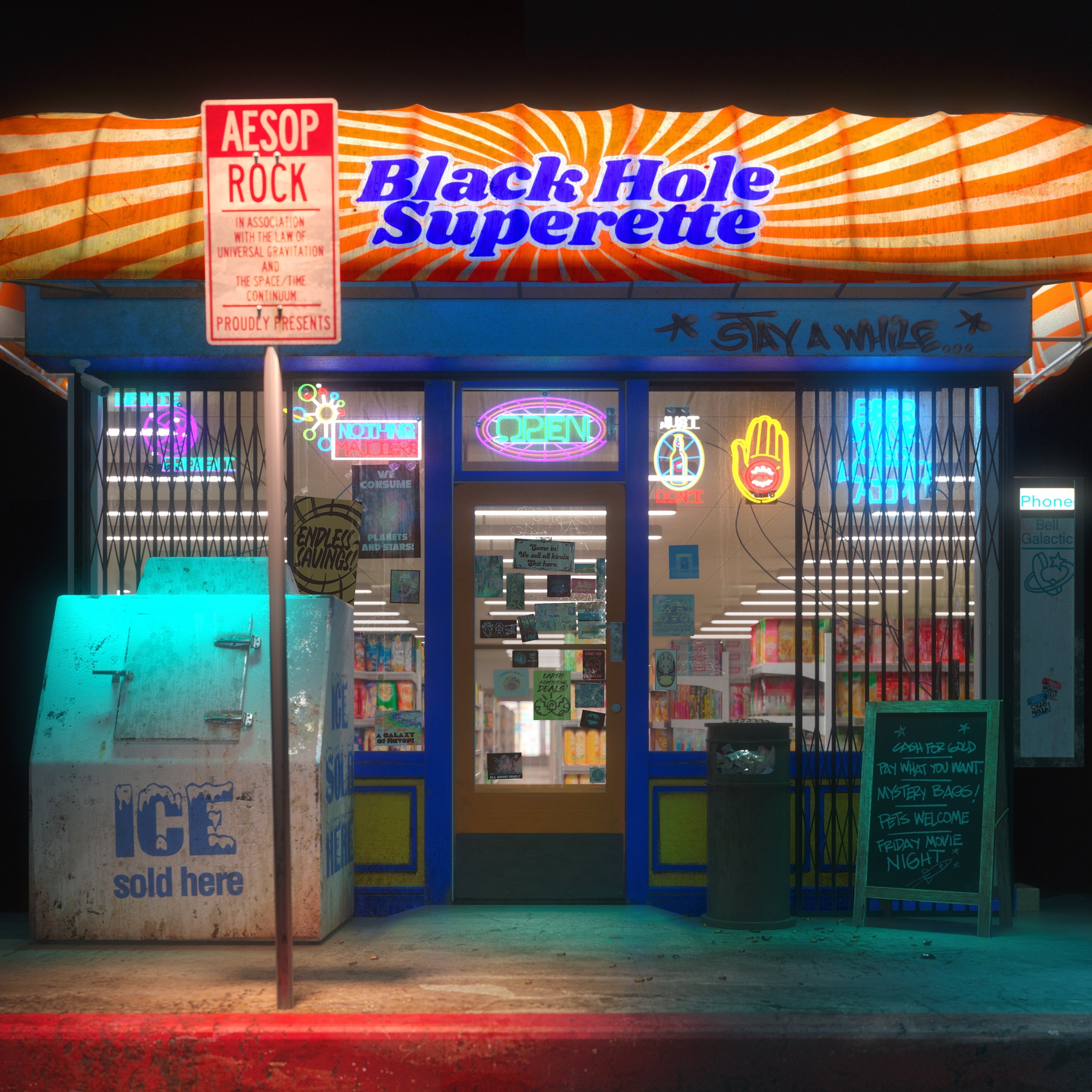 AESOP ROCK 'BLACK HOLE SUPERETTE' 2LP - BLACK ICE