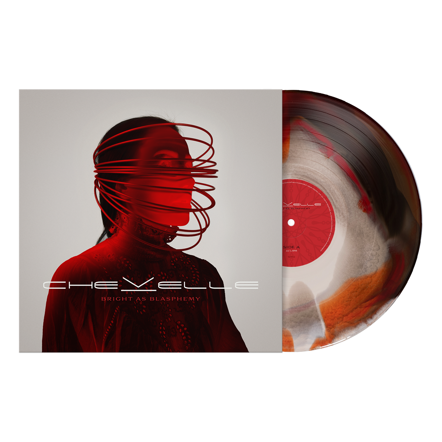CHEVELLE 'BRIGHT AS BLASPHEMY' LP - EXCLUSIVE - LTD. 500 - BONE/RUBY/BLACK ICE SMUSH